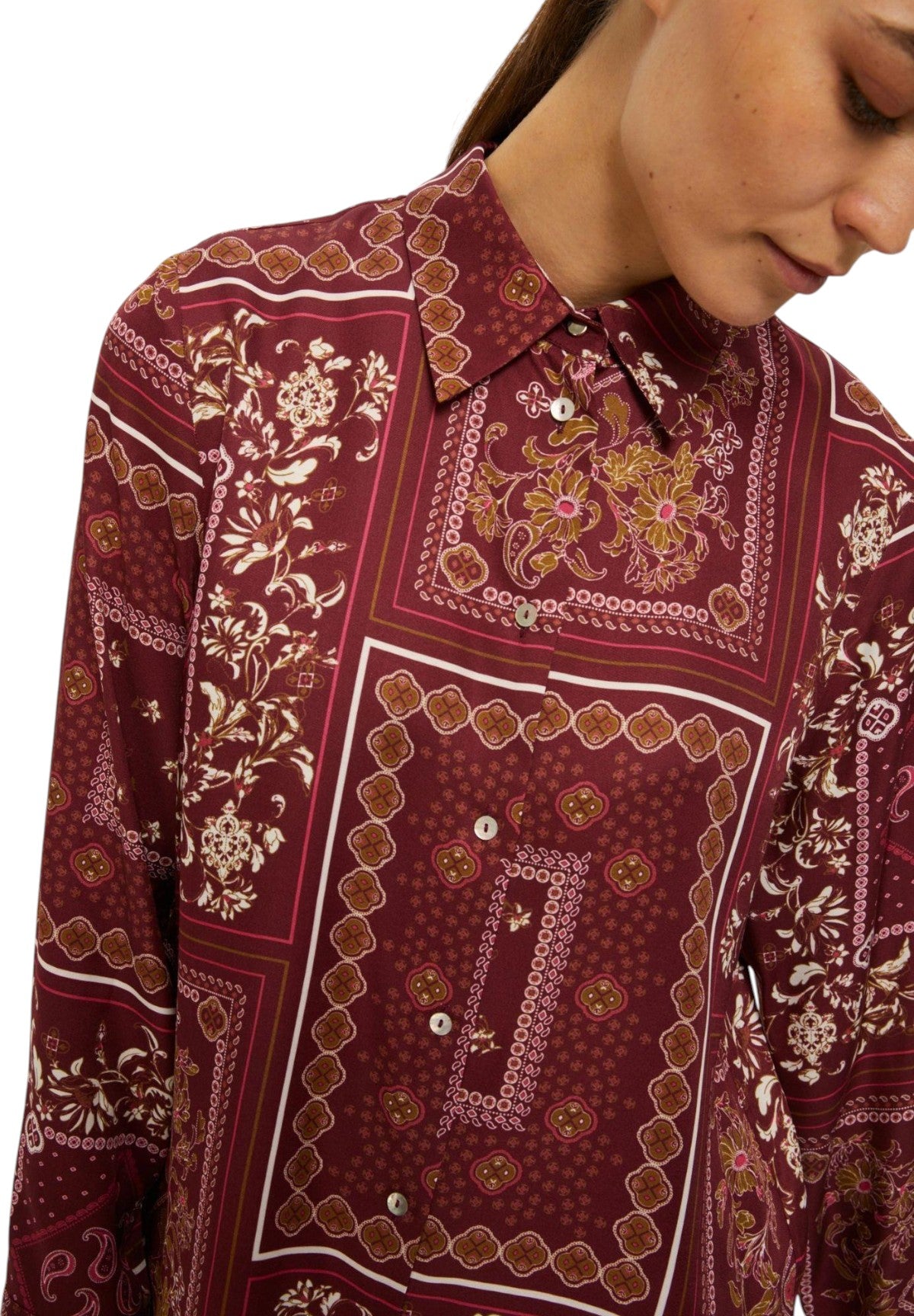 Camicia a Maniche Lunghe 2525116034200 BRUNICO Bordeaux