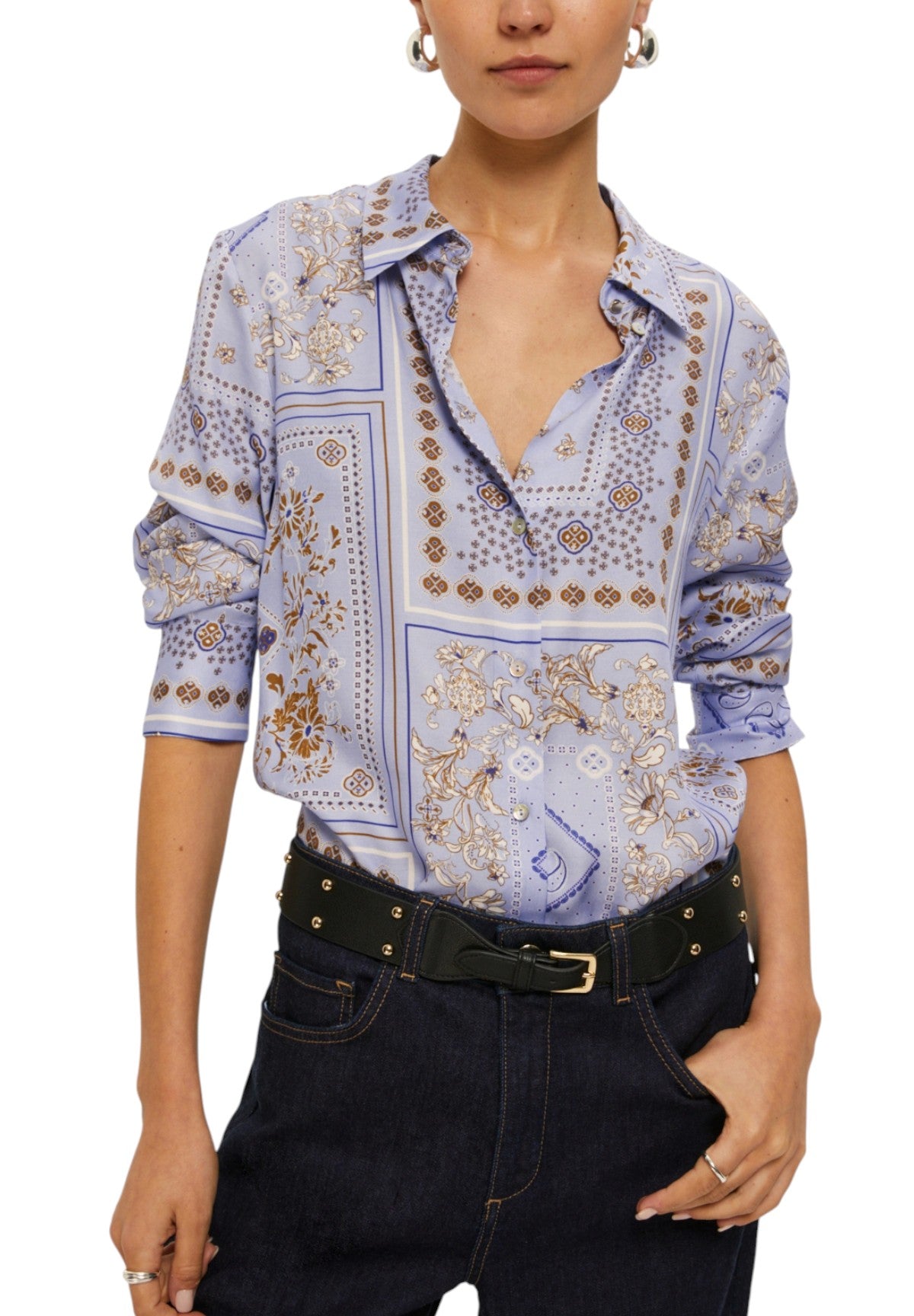 Camicia a Maniche Lunghe 2525116034200 BRUNICO Azzurro