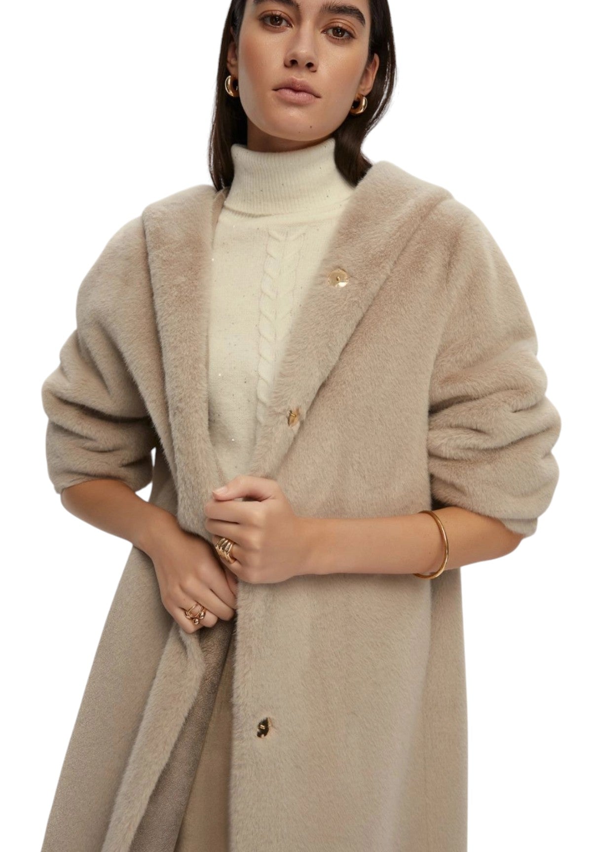 Cappotto 2525456032200 CALOTTA Grigio perla