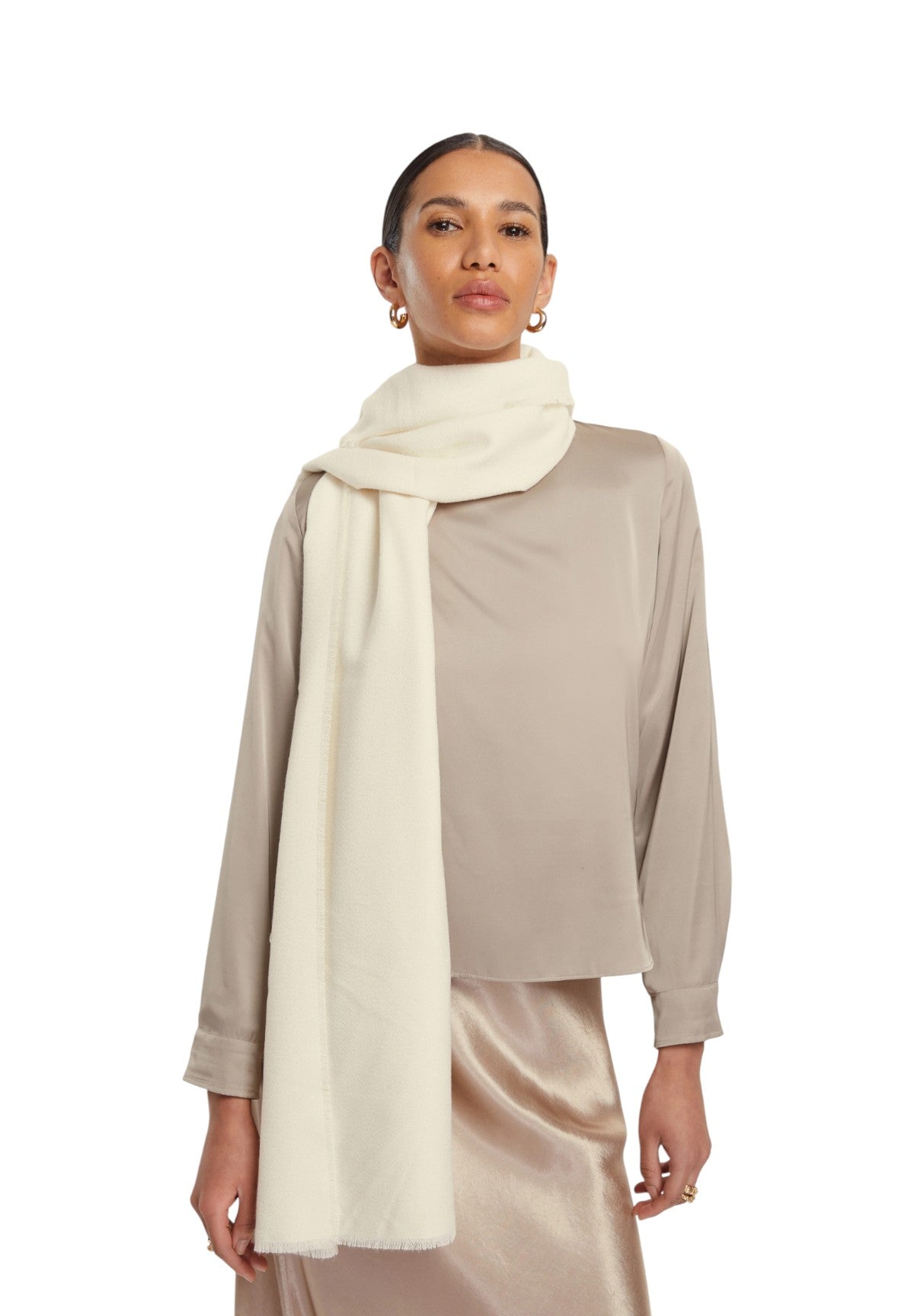 Stola 2525546011200 CIURMA Bianco Avorio