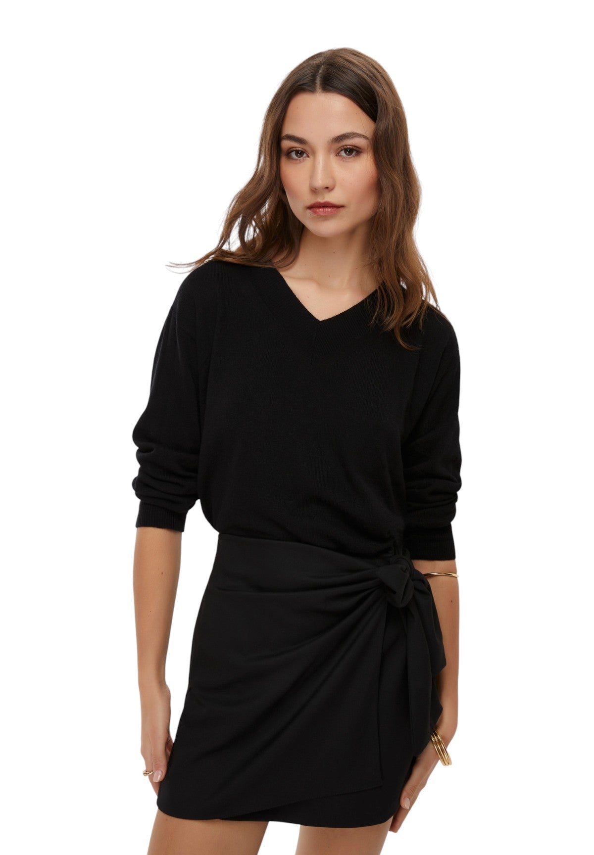 Maglione con Scollo a V 2525366091200 DIMITRI Nero