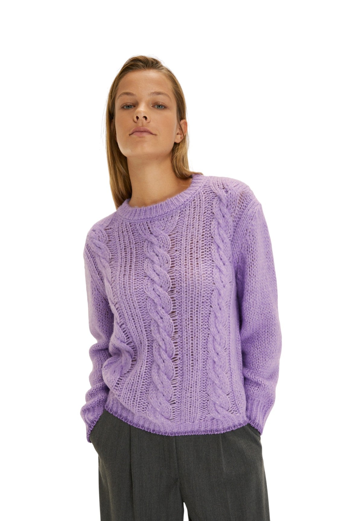 Maglione Girocollo 2525366025200 GARZA Lavanda