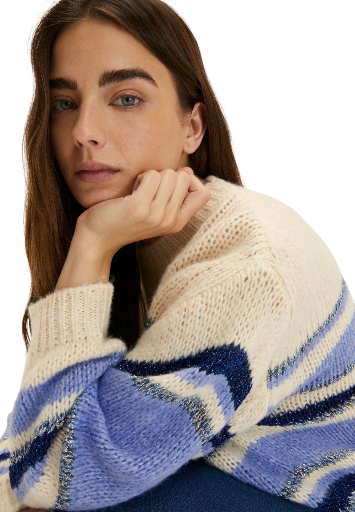 Maglione Girocollo 2525366035200 LORETO Pervinca