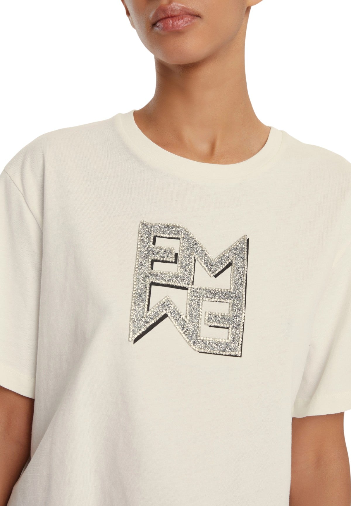 T-shirt a Maniche Corte 2525976021200 MICAELABIS Panna