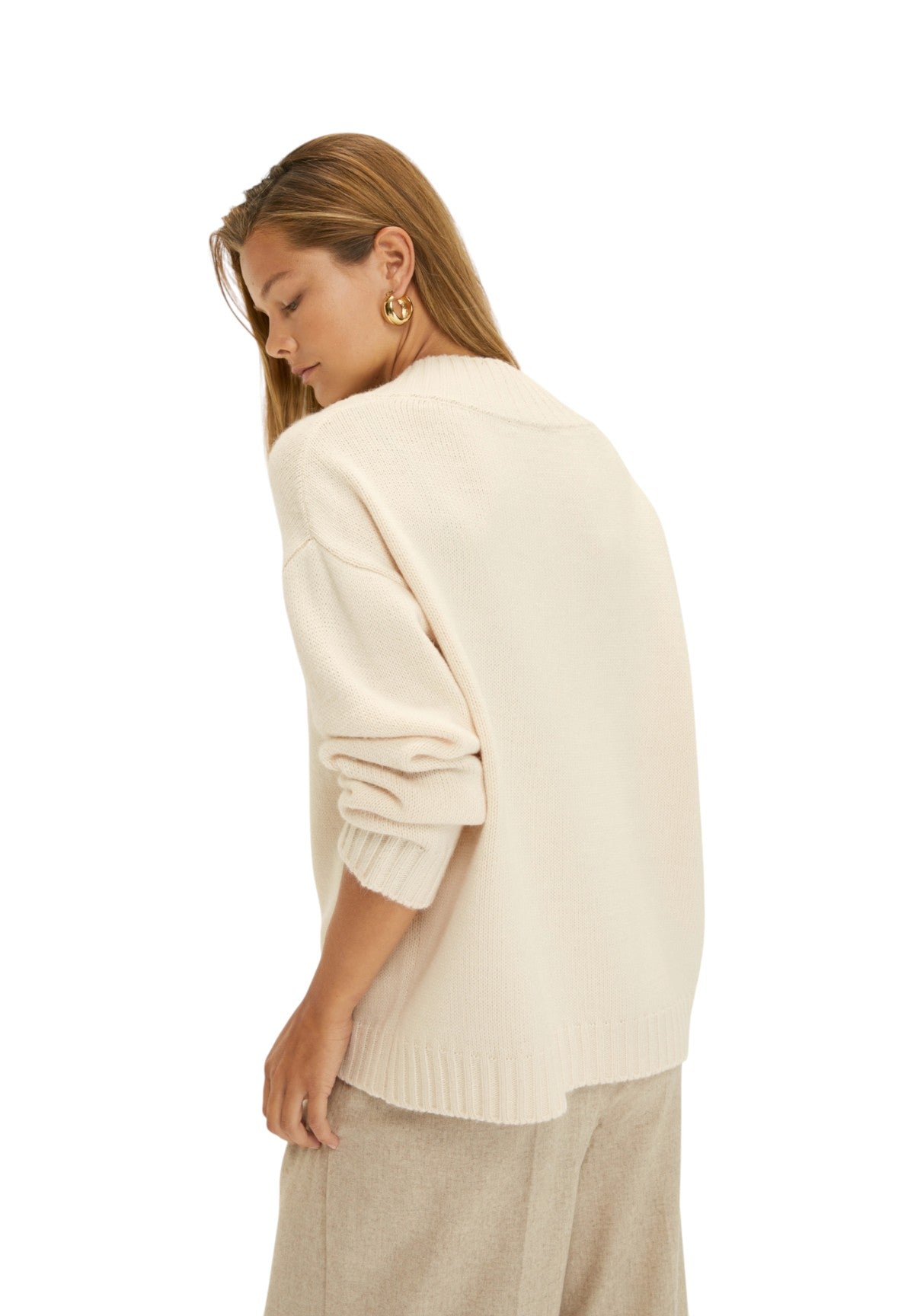 Maglione con Scollo a V 2525366075200 ONDINA Panna