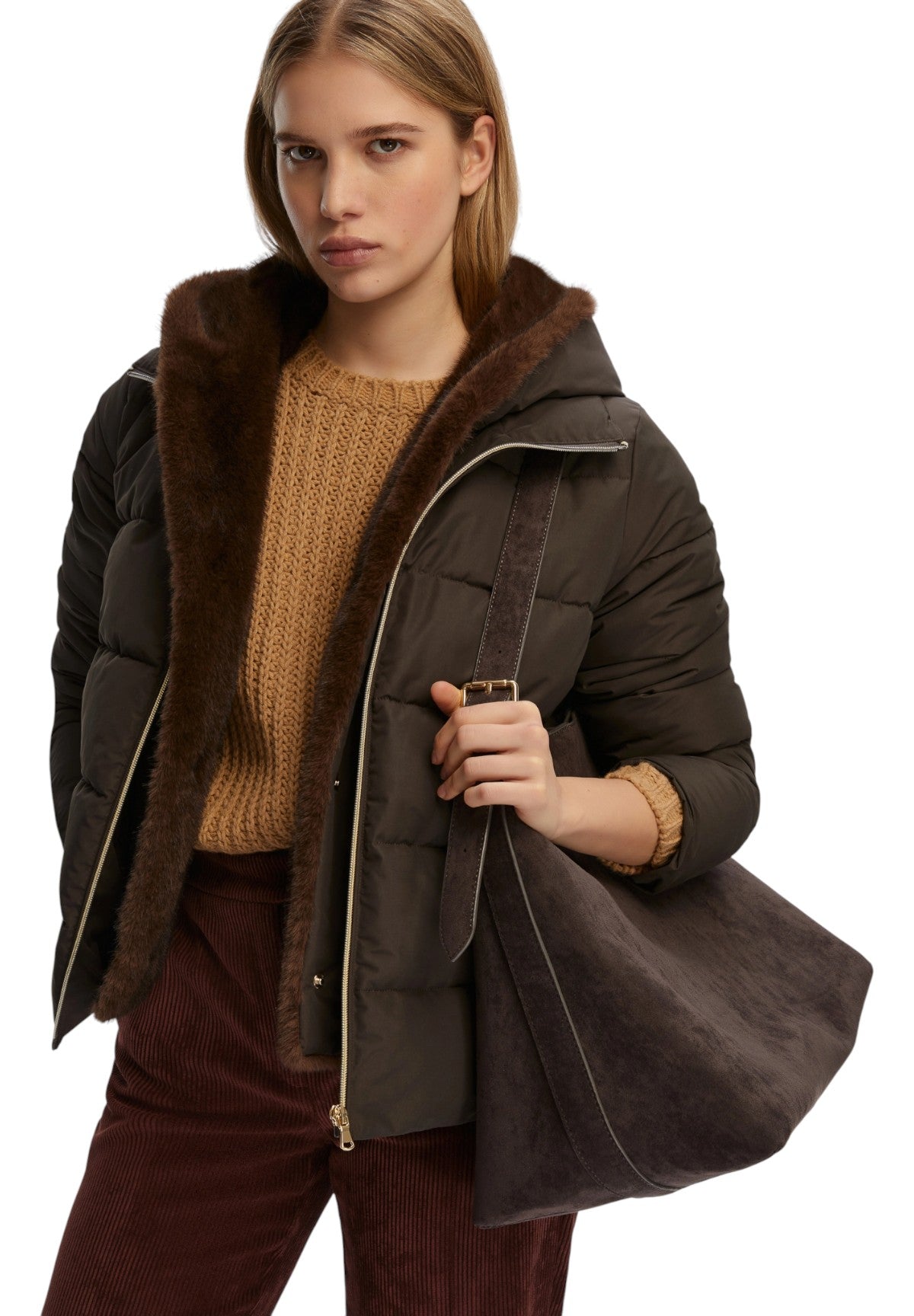 Piumino Pesante 2525486062200 RETORE Cioccolato