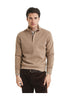 Gant Maglione Collo Alto Ribbed Half Zip 2068028 Khaki Mel