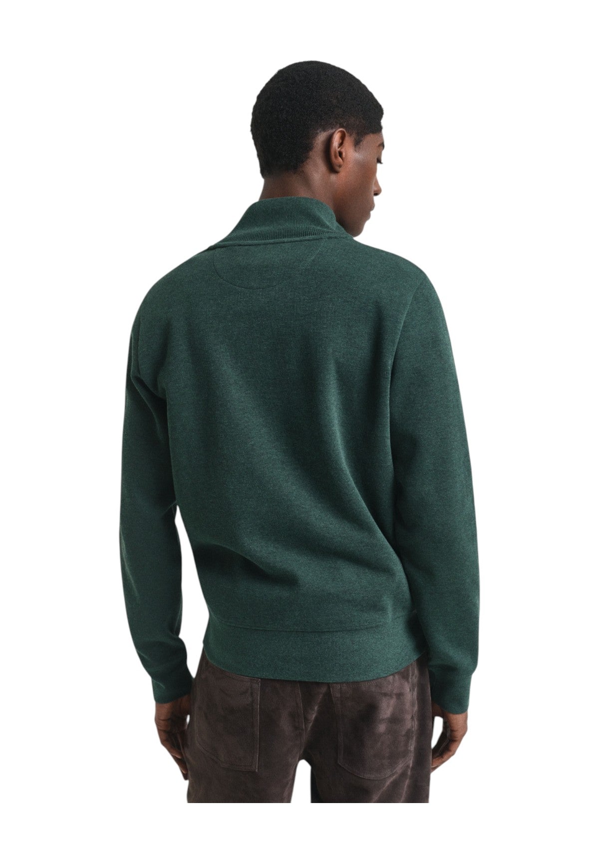Maglione Collo Alto Ribbed Half Zip 2068028 Tartan Green