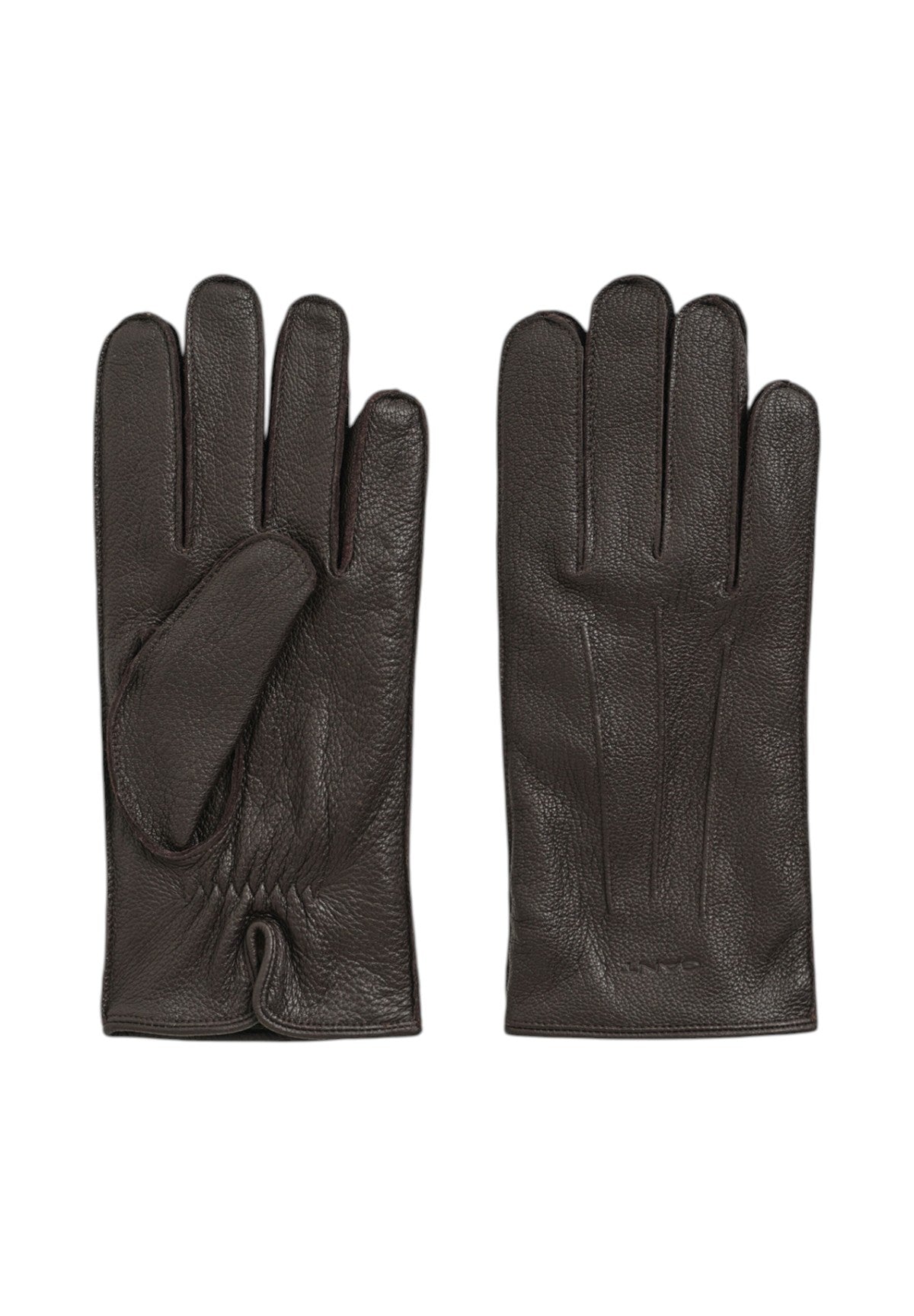 Guanti Cashmere Lined Leather 9931074 Deep Brown