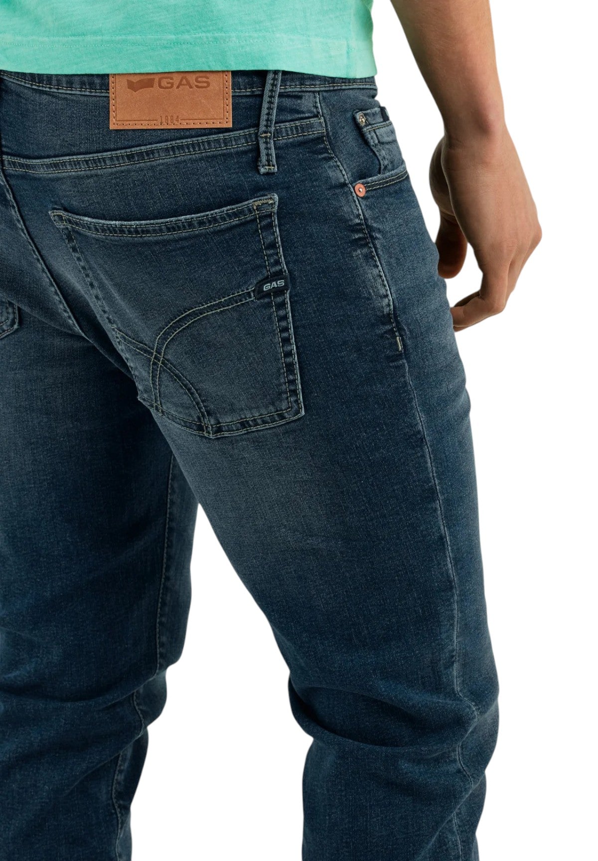 Jeans Sax Zip Rev A7234 Basic Blue Dar