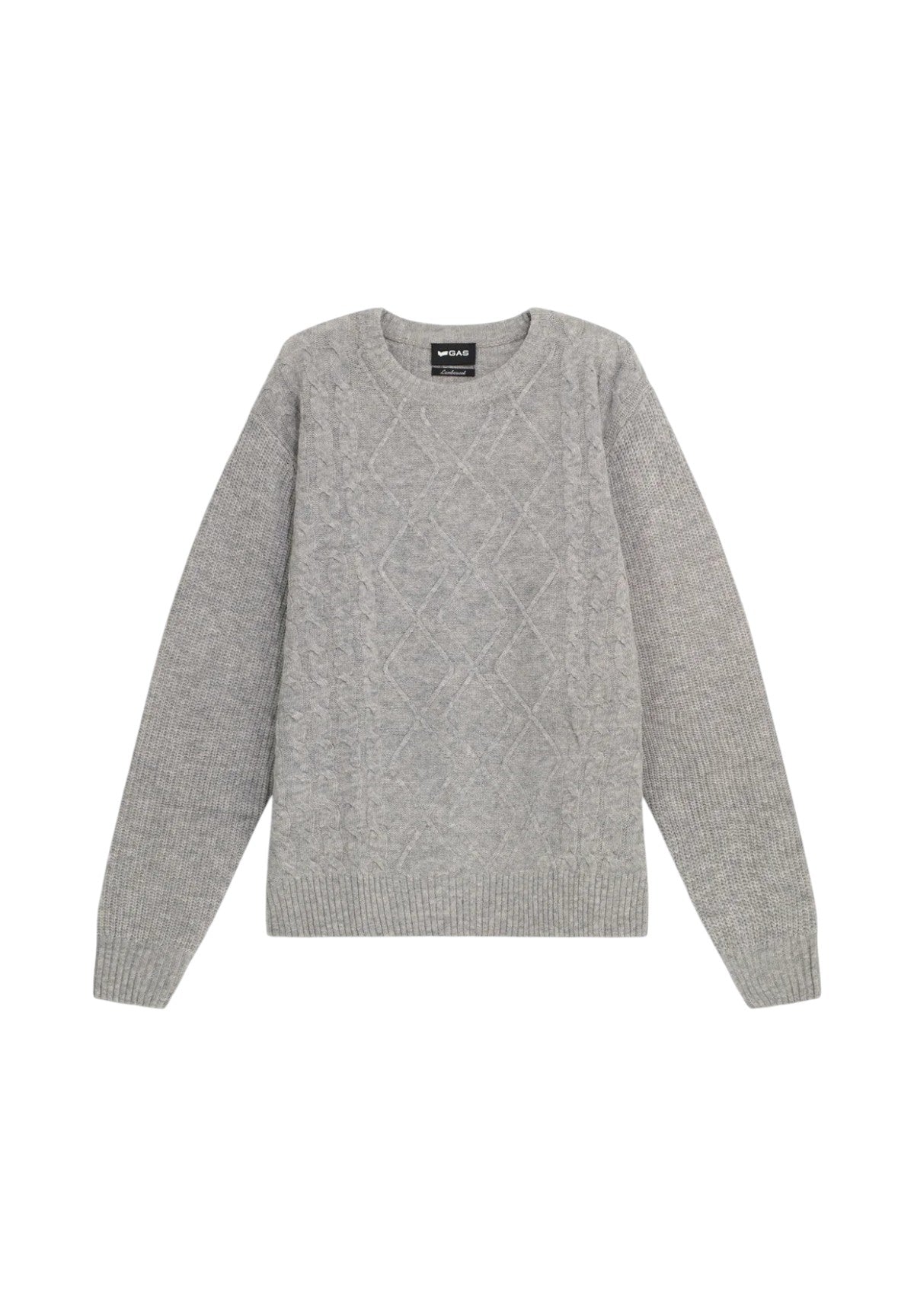 Maglione Girocollo August Braid B0859 Soft Grey Mel