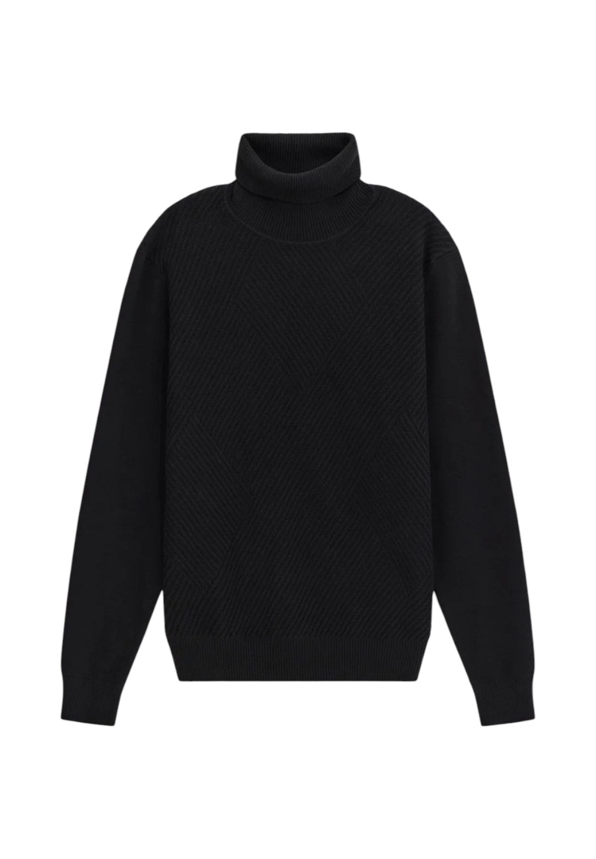 Maglione Collo Alto Timo Neck B0905 Black
