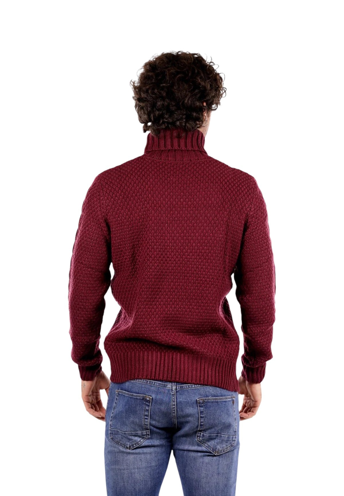 Maglione Collo Alto BW793-F25 Bordeaux