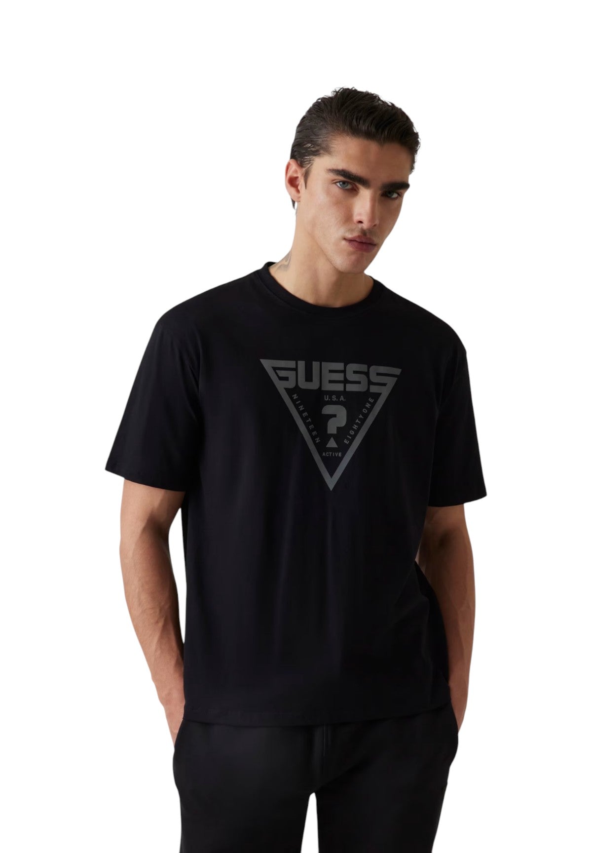 T-shirt a Maniche Corte Azha Z4BI02 Jet Black A996