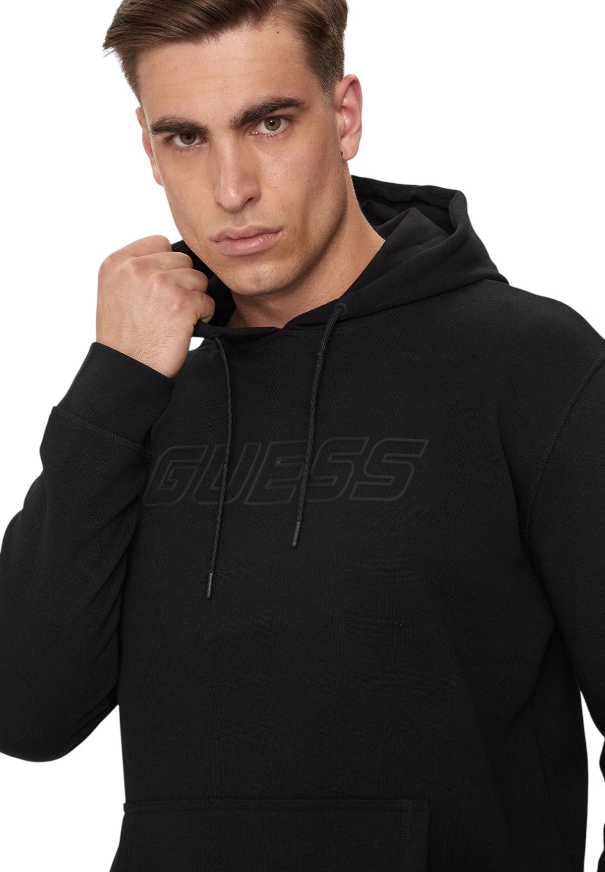 Felpa Pullover con Cappuccio Aldwin Z4YQ12 Jet Black A996