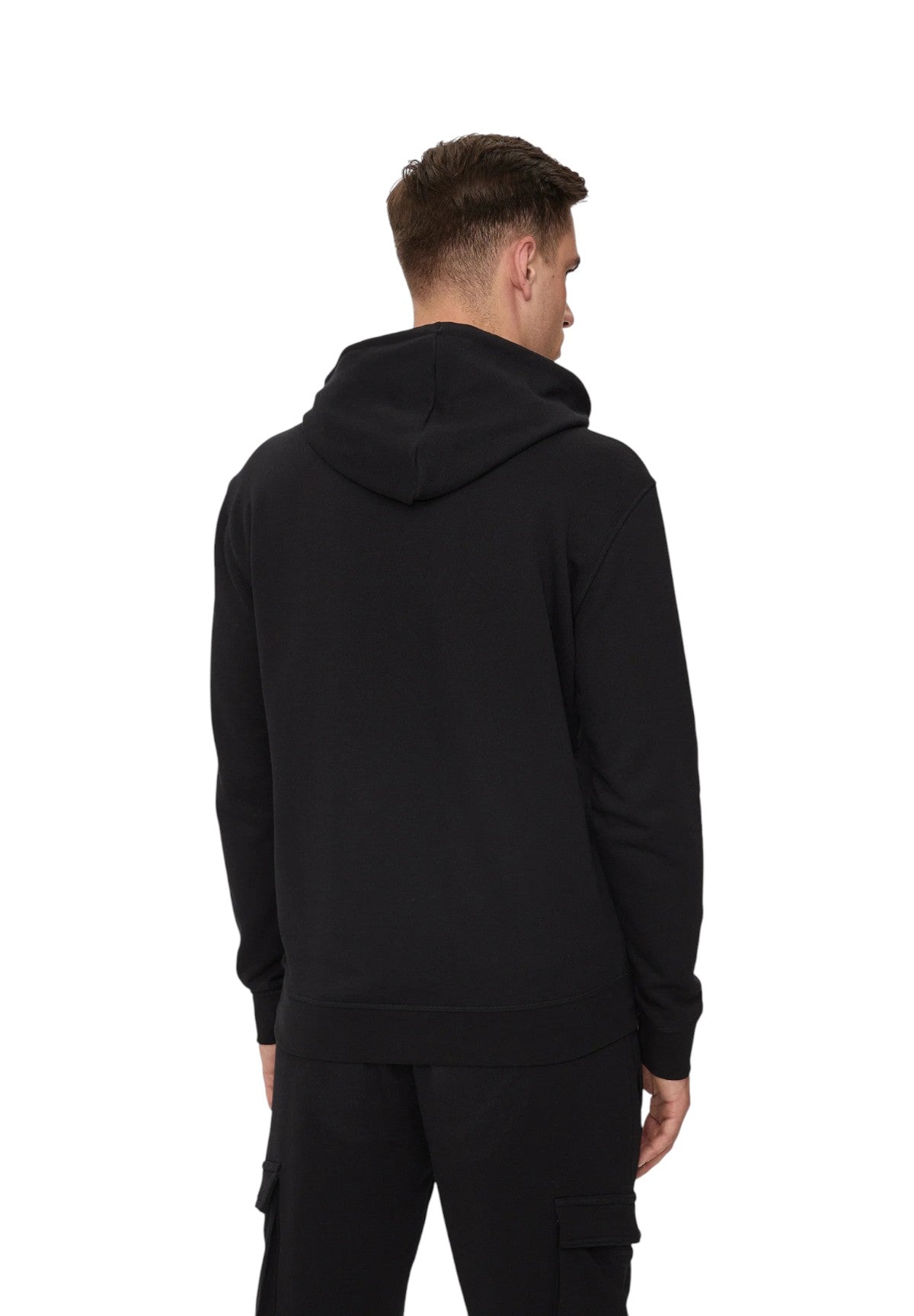 Felpa Pullover con Cappuccio Aldwin Z4YQ12 Jet Black A996