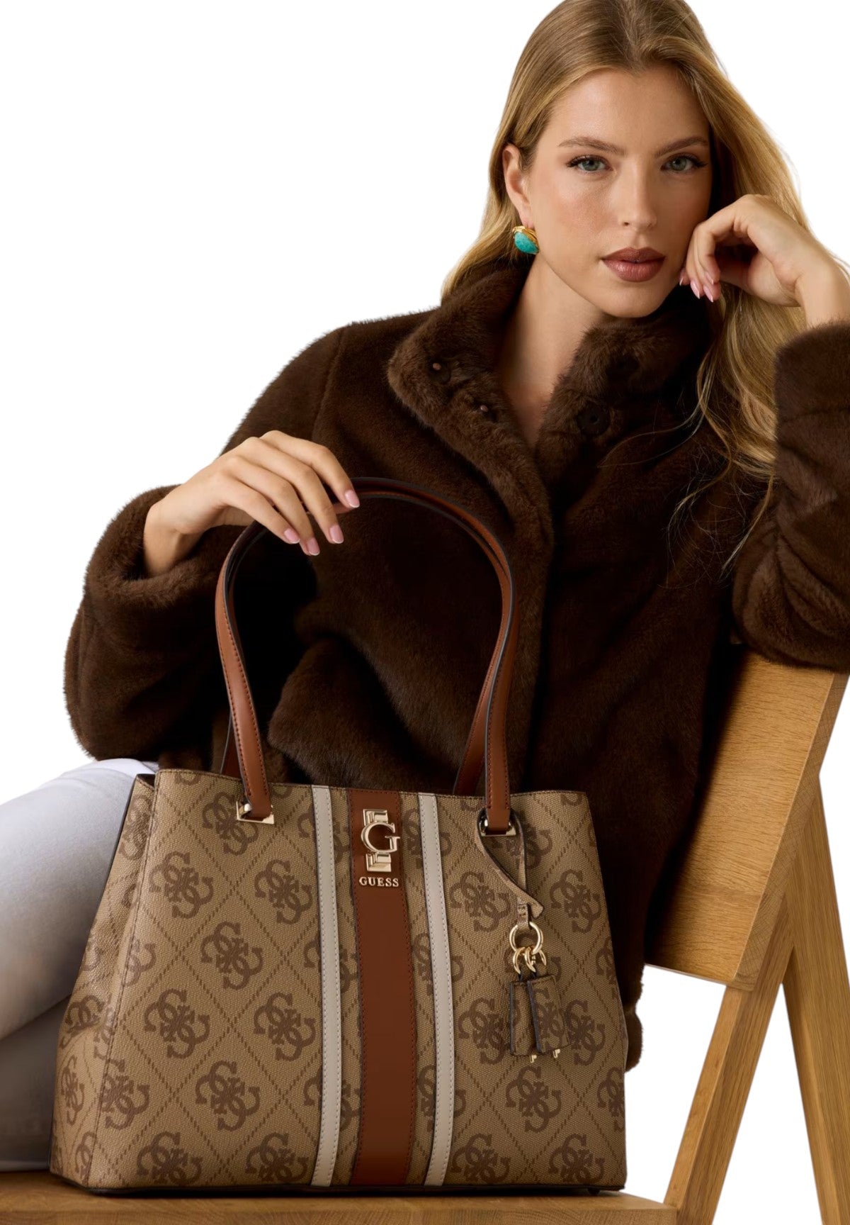 Borsa Tote Erenia HWSO78 Latte Logo