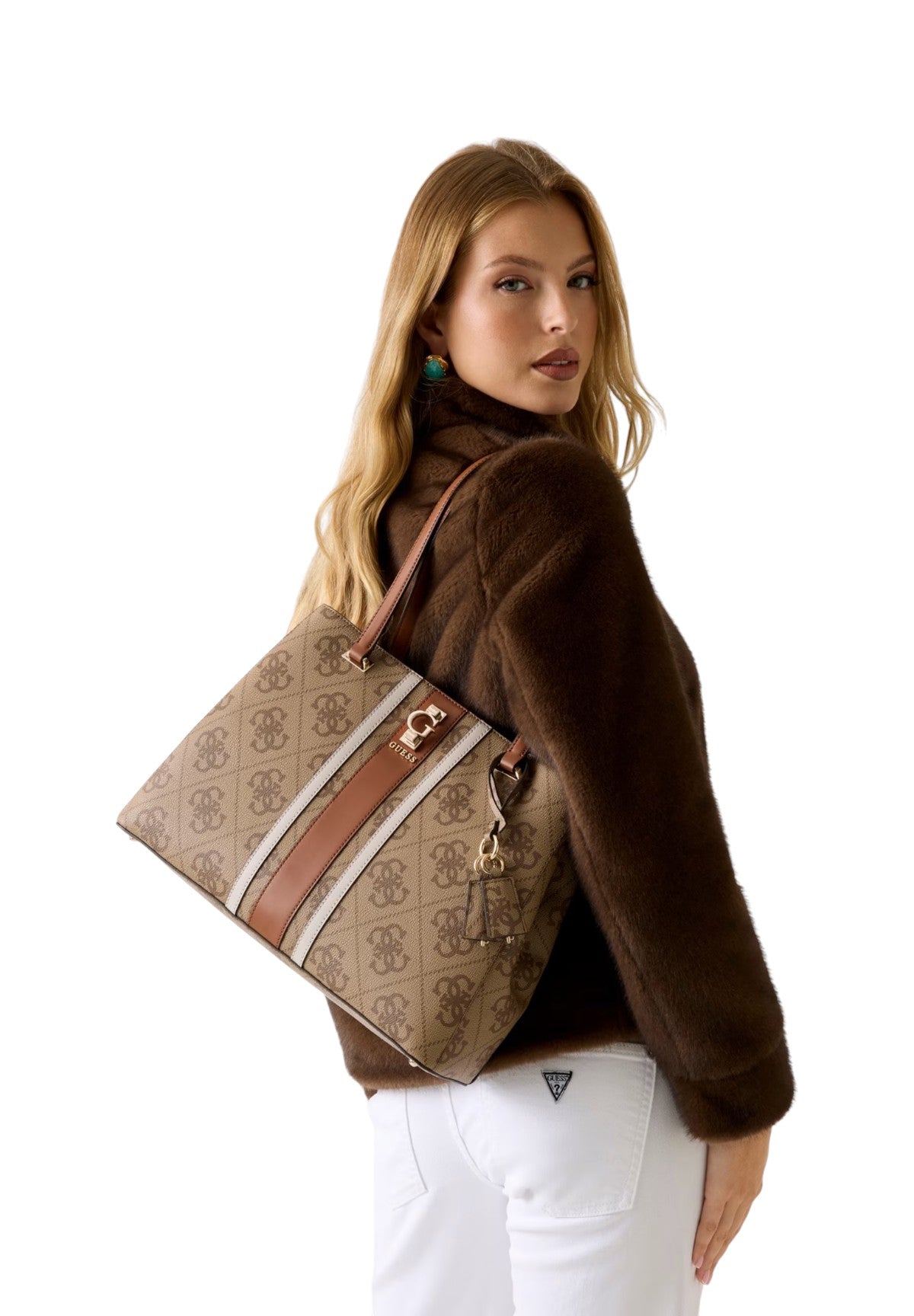 Borsa Tote Erenia HWSO78 Latte Logo