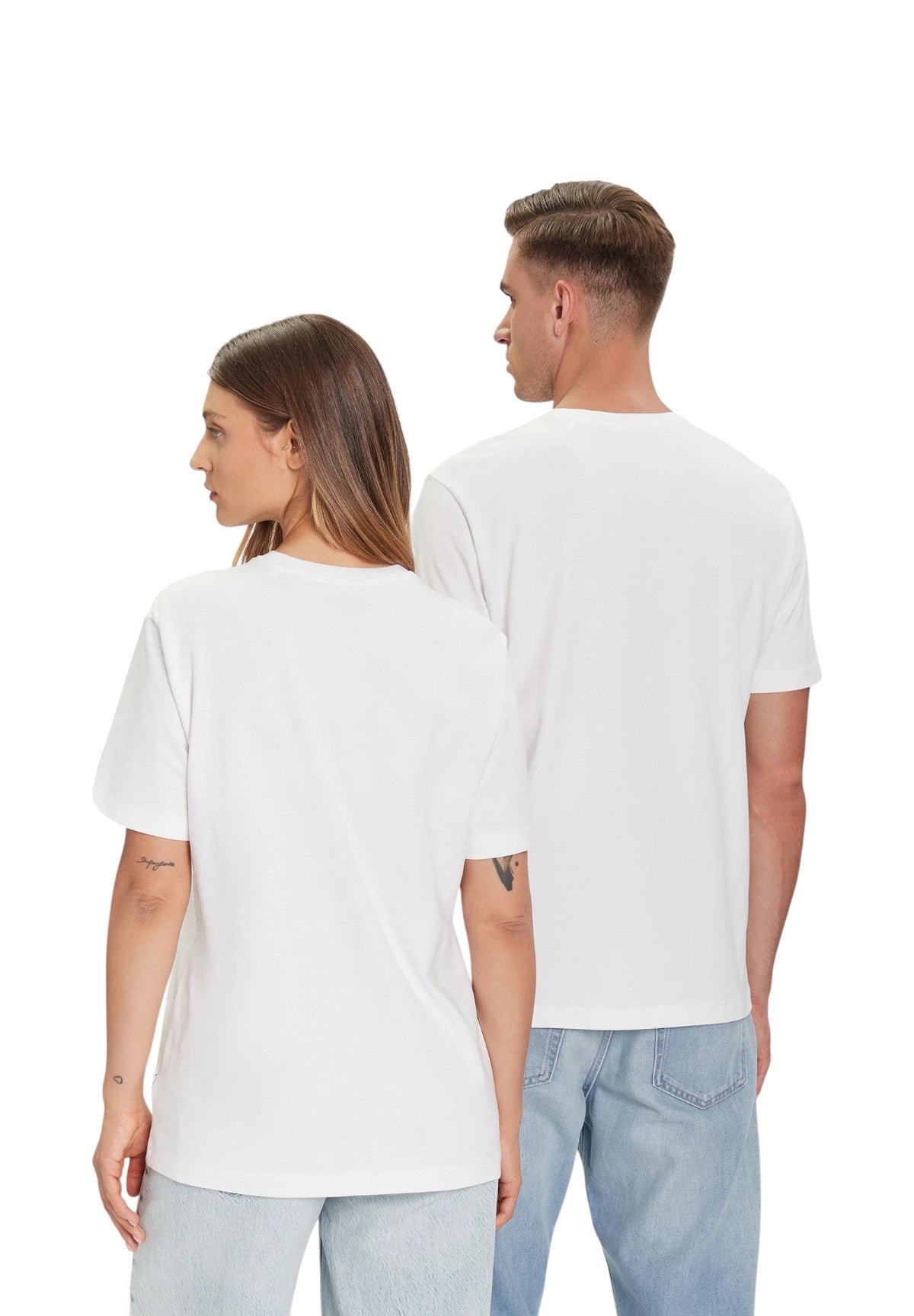 T-shirt a Maniche Corte Unisex M5BI78 Pure White