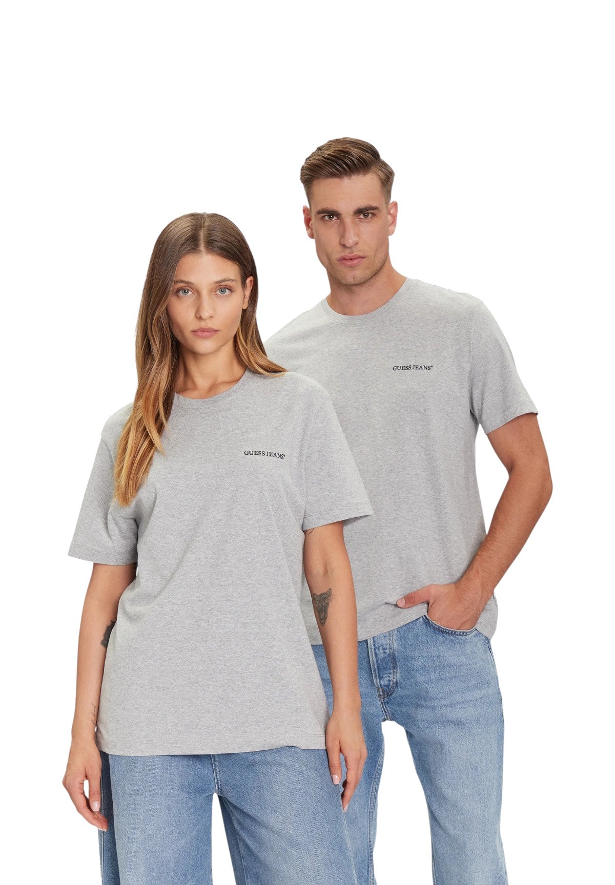 T-shirt a Maniche Corte Unisex M5BI78 Gj Medium Grey Heath