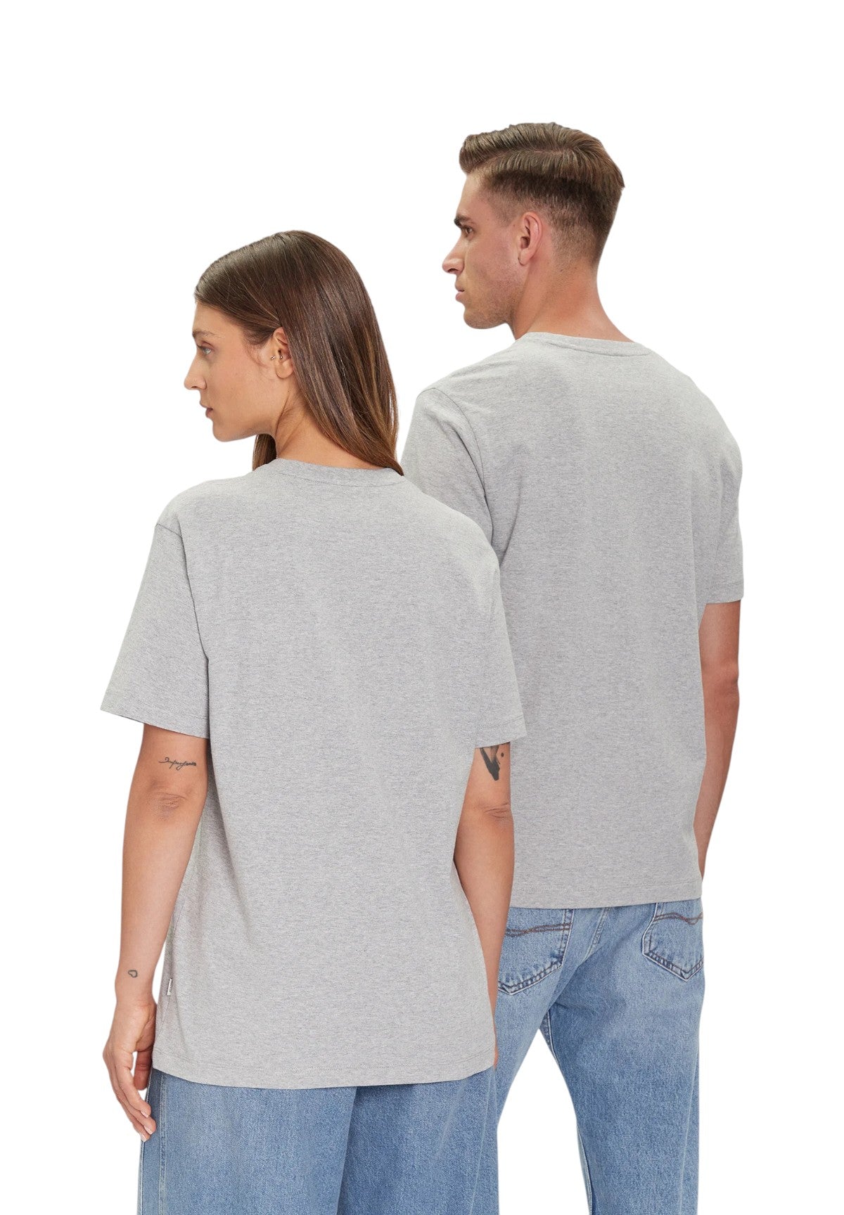 T-shirt a Maniche Corte Unisex M5BI78 Gj Medium Grey Heath