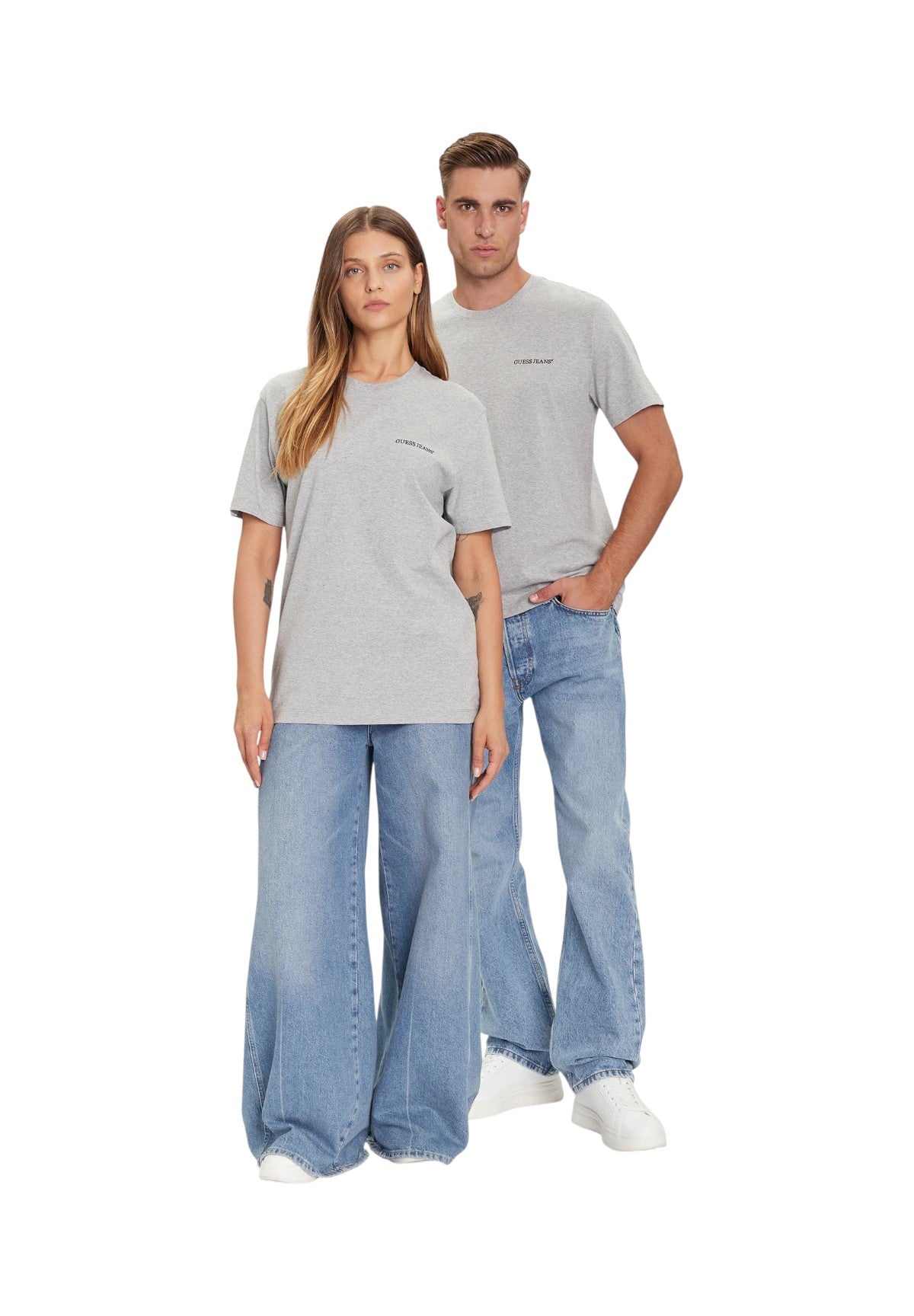 T-shirt a Maniche Corte Unisex M5BI78 Gj Medium Grey Heath