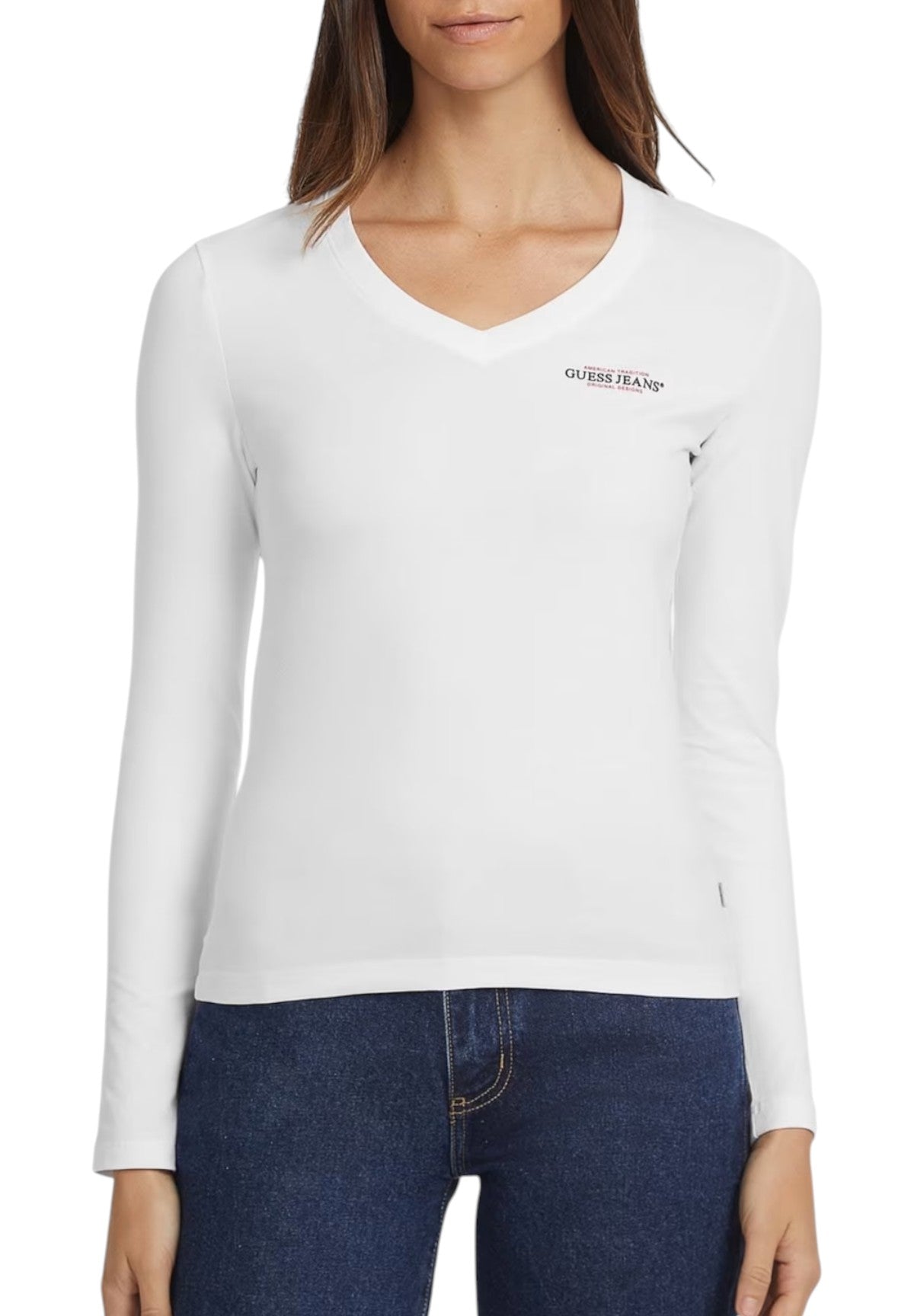 T-shirt a Maniche Lunghe W4YI21 Pure White