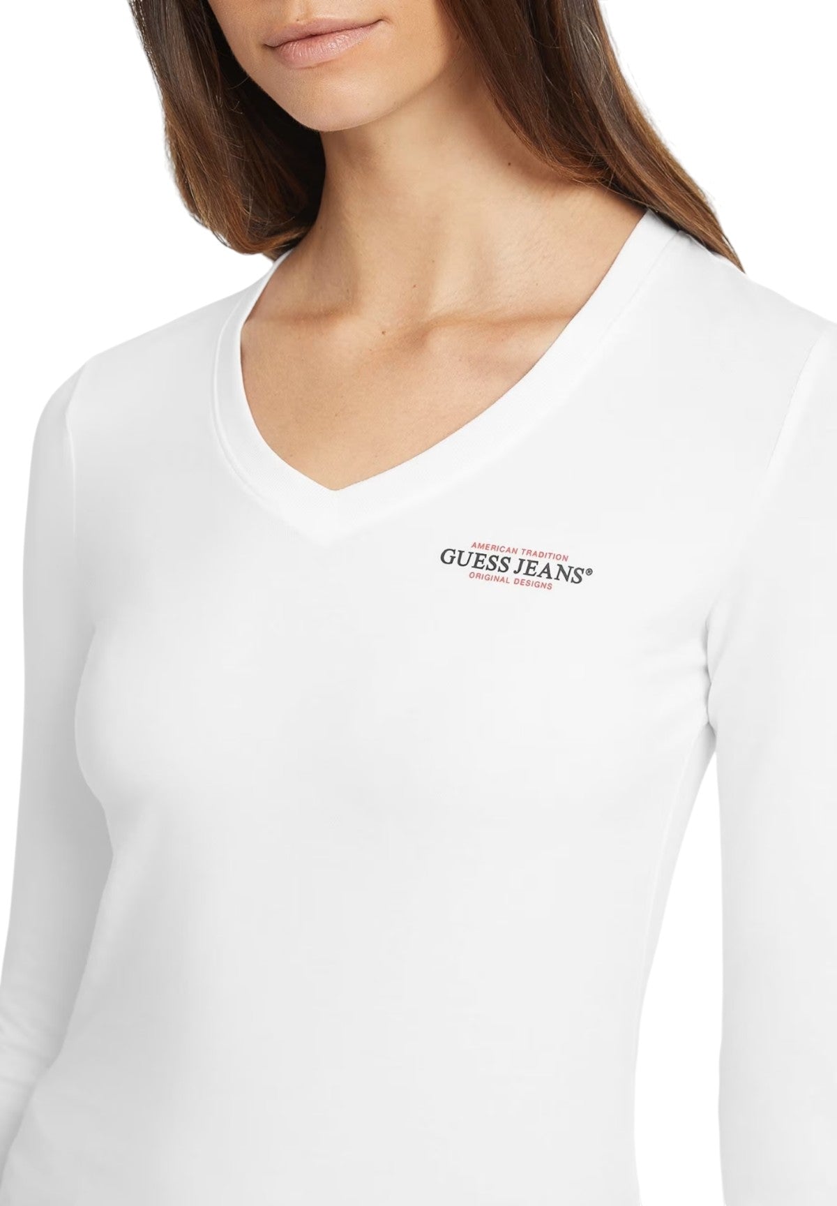 T-shirt a Maniche Lunghe W4YI21 Pure White