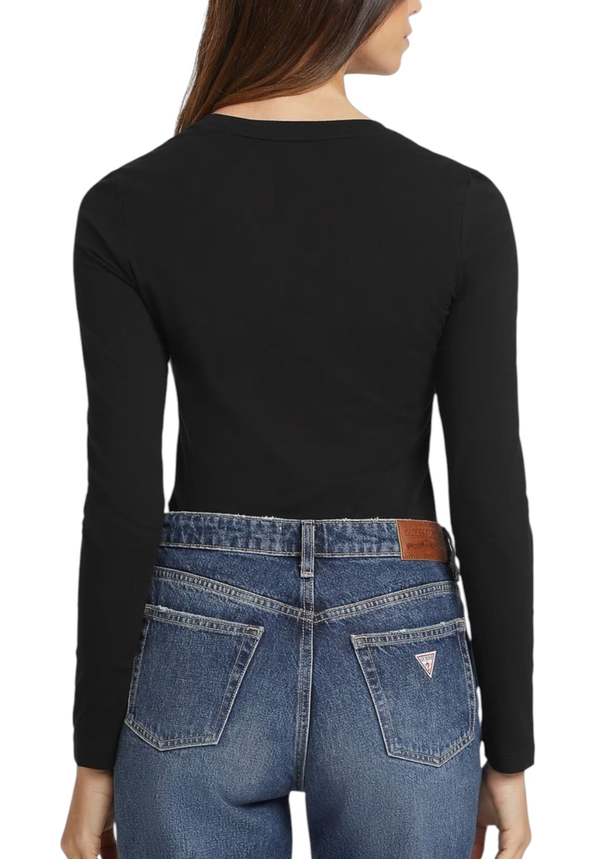 T-shirt a Maniche Lunghe W4YI21 Jet Black A996