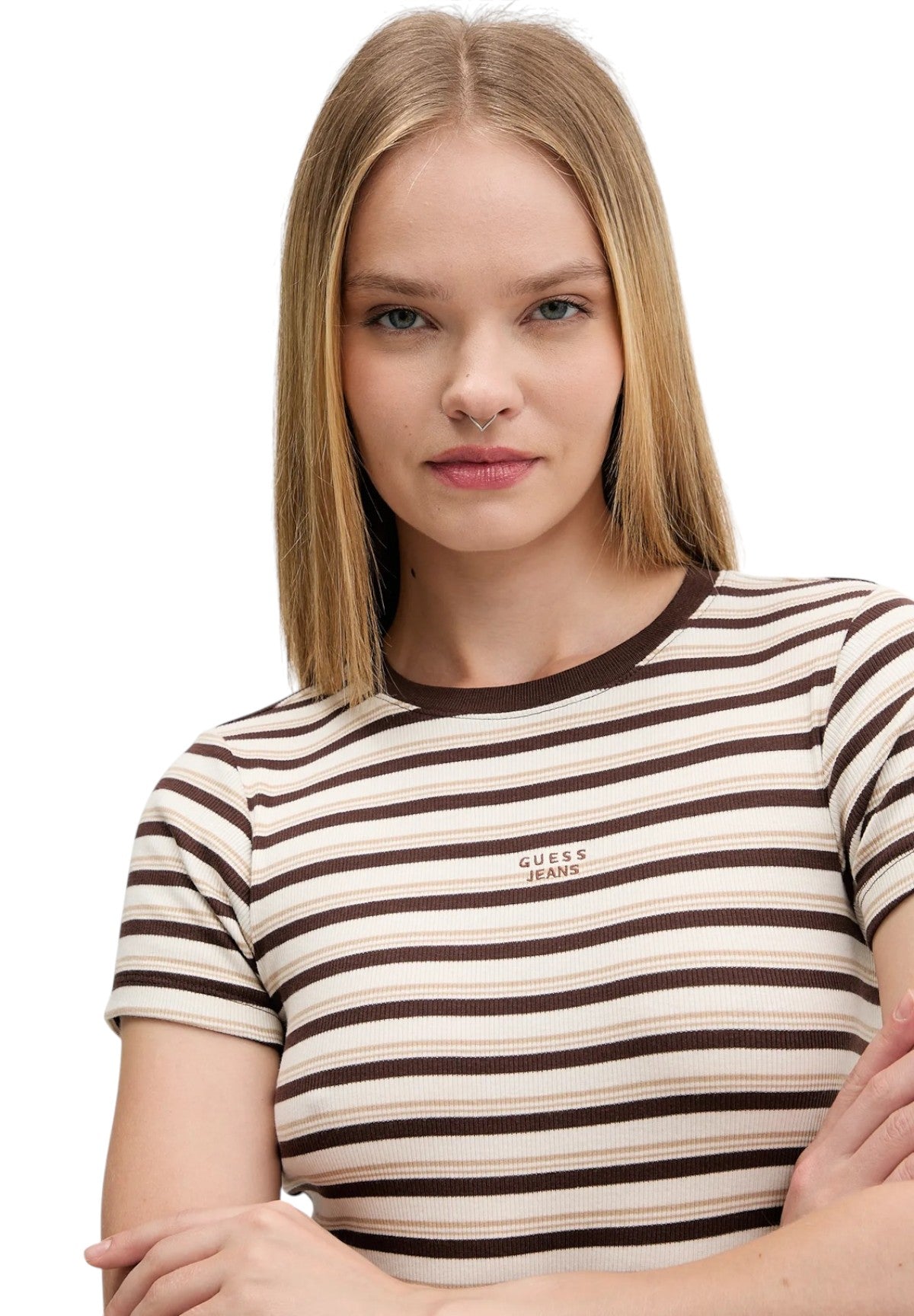 T-shirt a Maniche Corte W5BP52 Biscotti Multi Strip