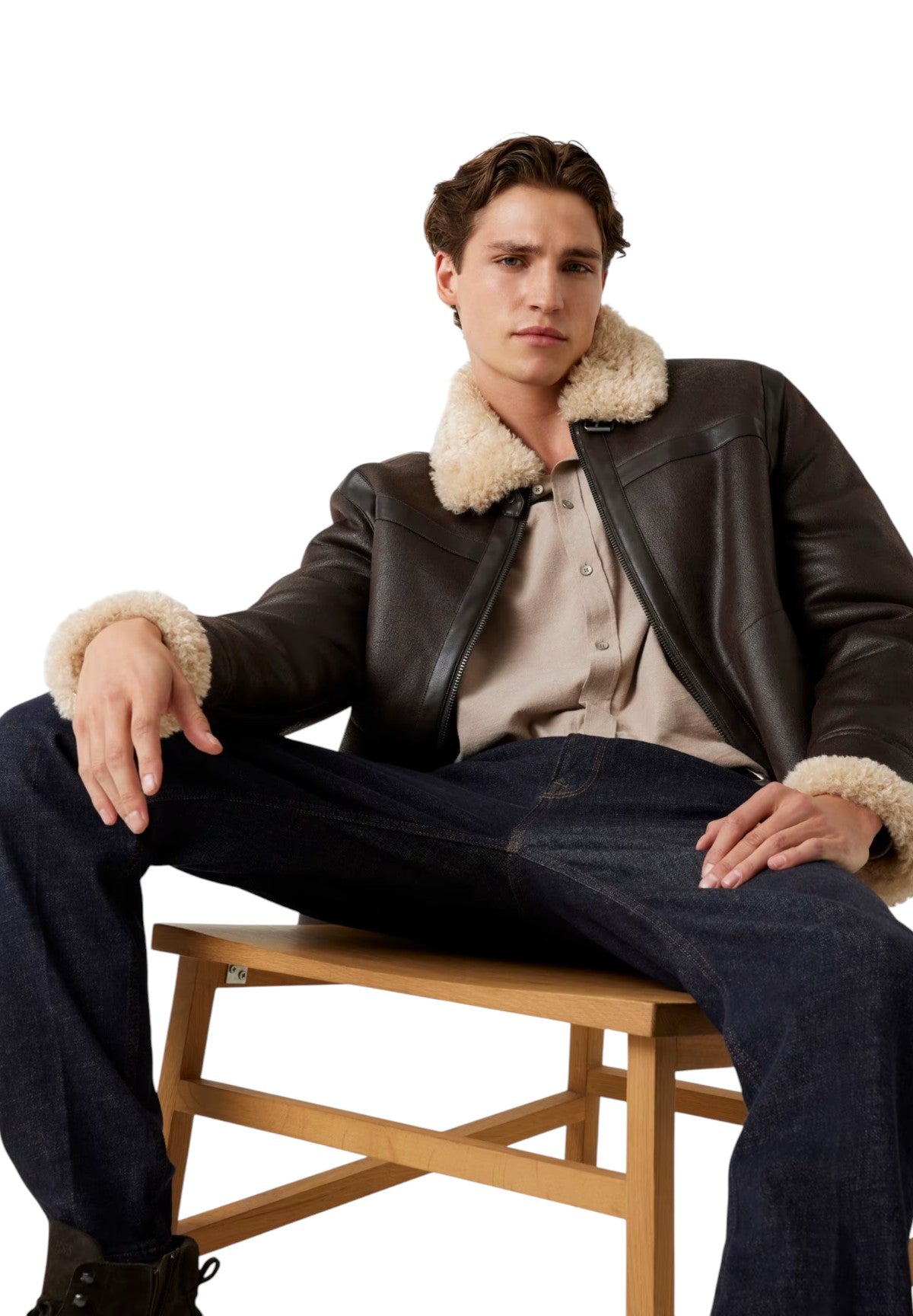 Giubbotto Aviator M5BL28 Bark Brown