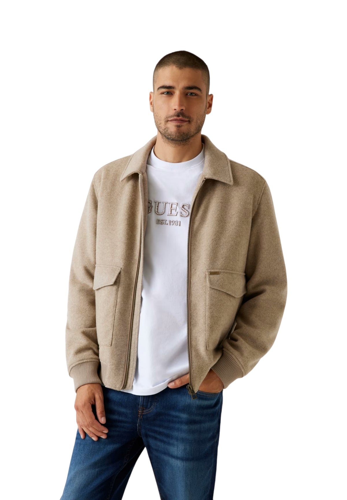 Giacca Misto Lana Melton M5BL2K English Brown Heathe