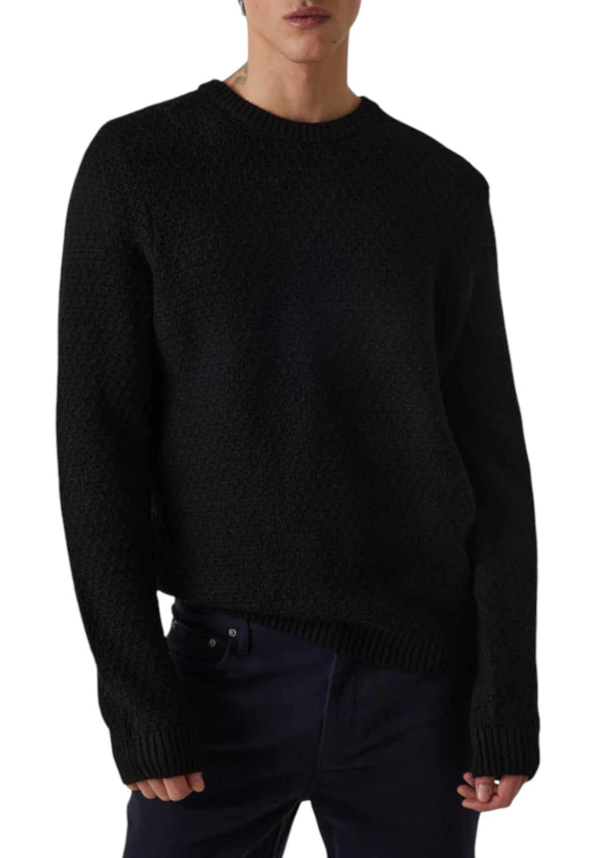 Maglione Girocollo Arlo M5BR33 Jet Black A996