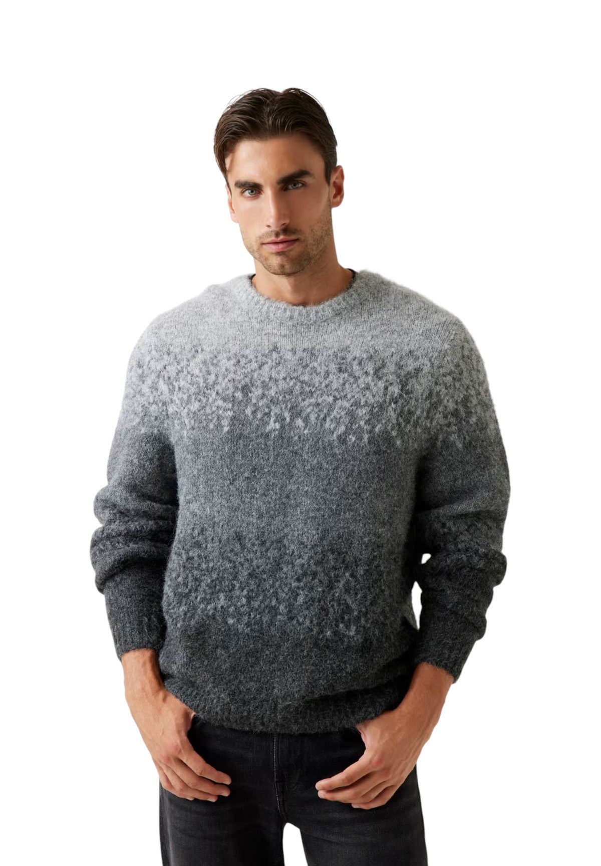 Maglione Girocollo M5BR39 Overcast Heather Mul