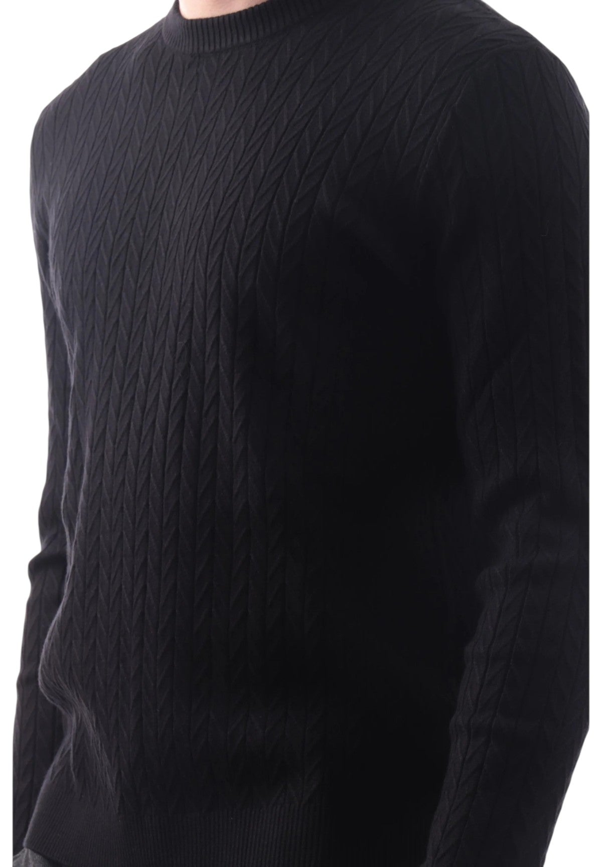 Maglione Girocollo Ivan M5BR41 Jet Black A996