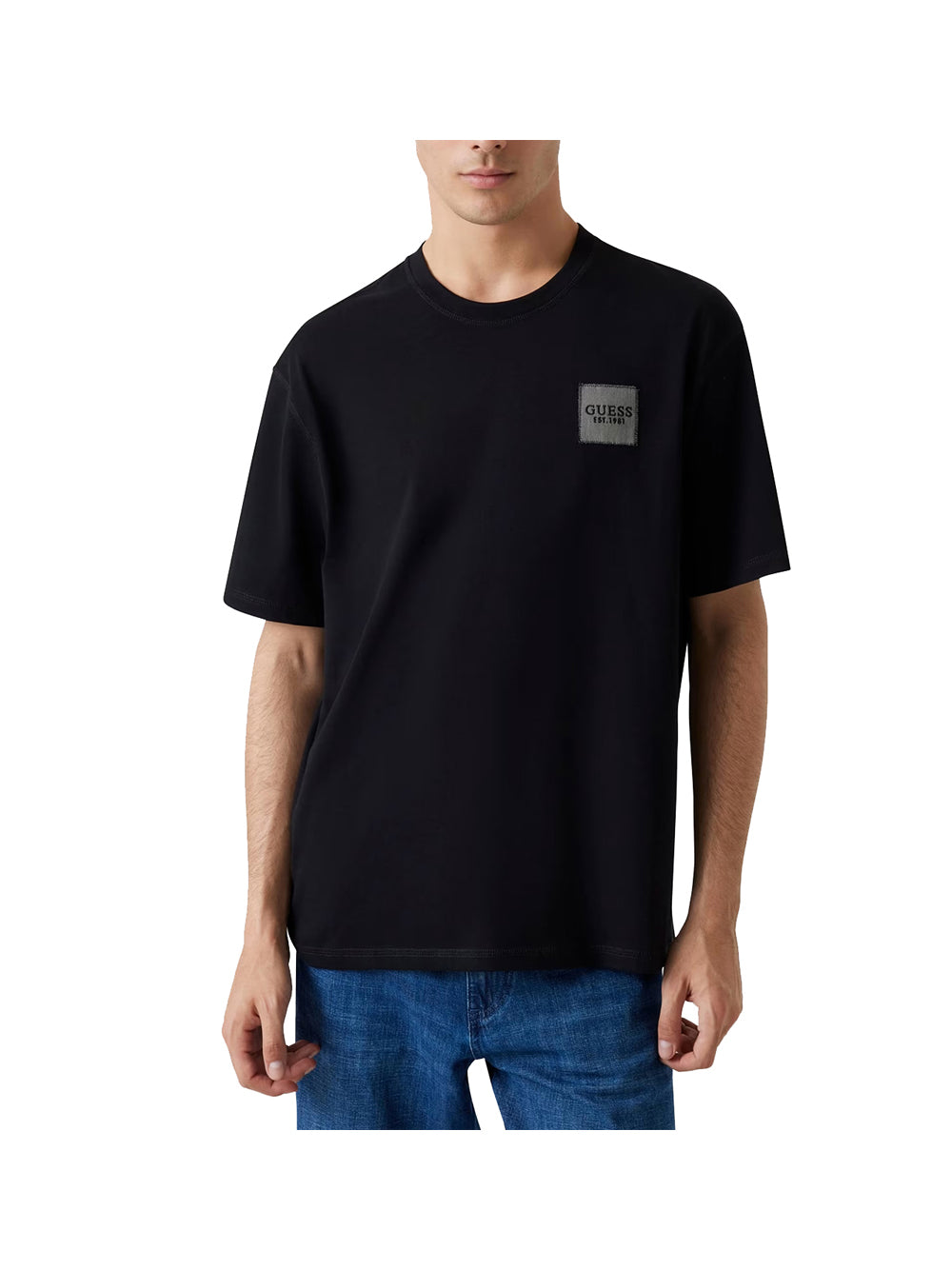 T-shirt a Maniche Corte Patch At Chest Tee M5YI27 Jet Black A996