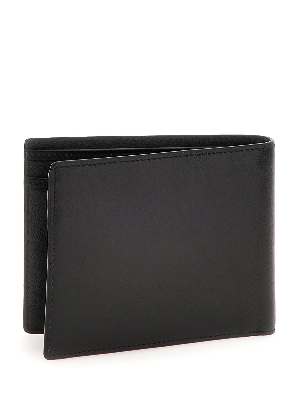 Portacarte Boston Bifold Top Zip Double SMNEBR Black