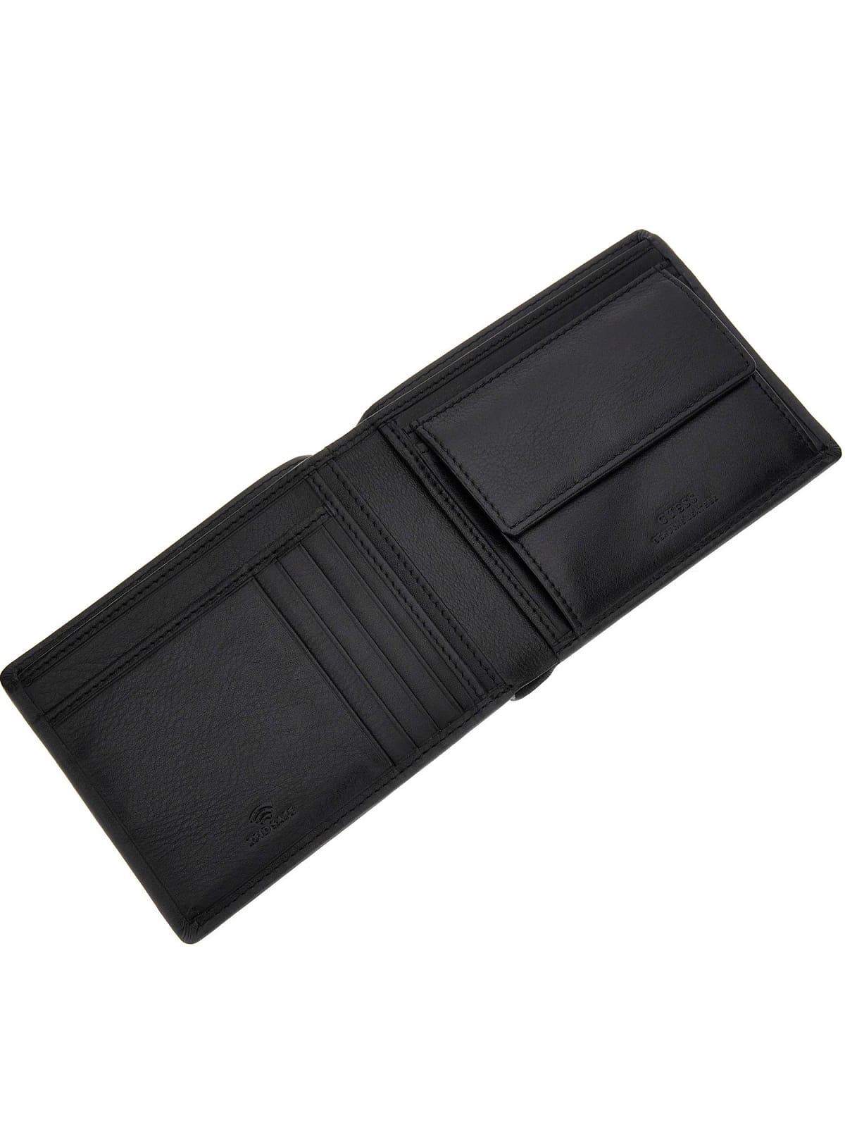 Portacarte Boston Bifold Top Zip Double SMNEBR Black