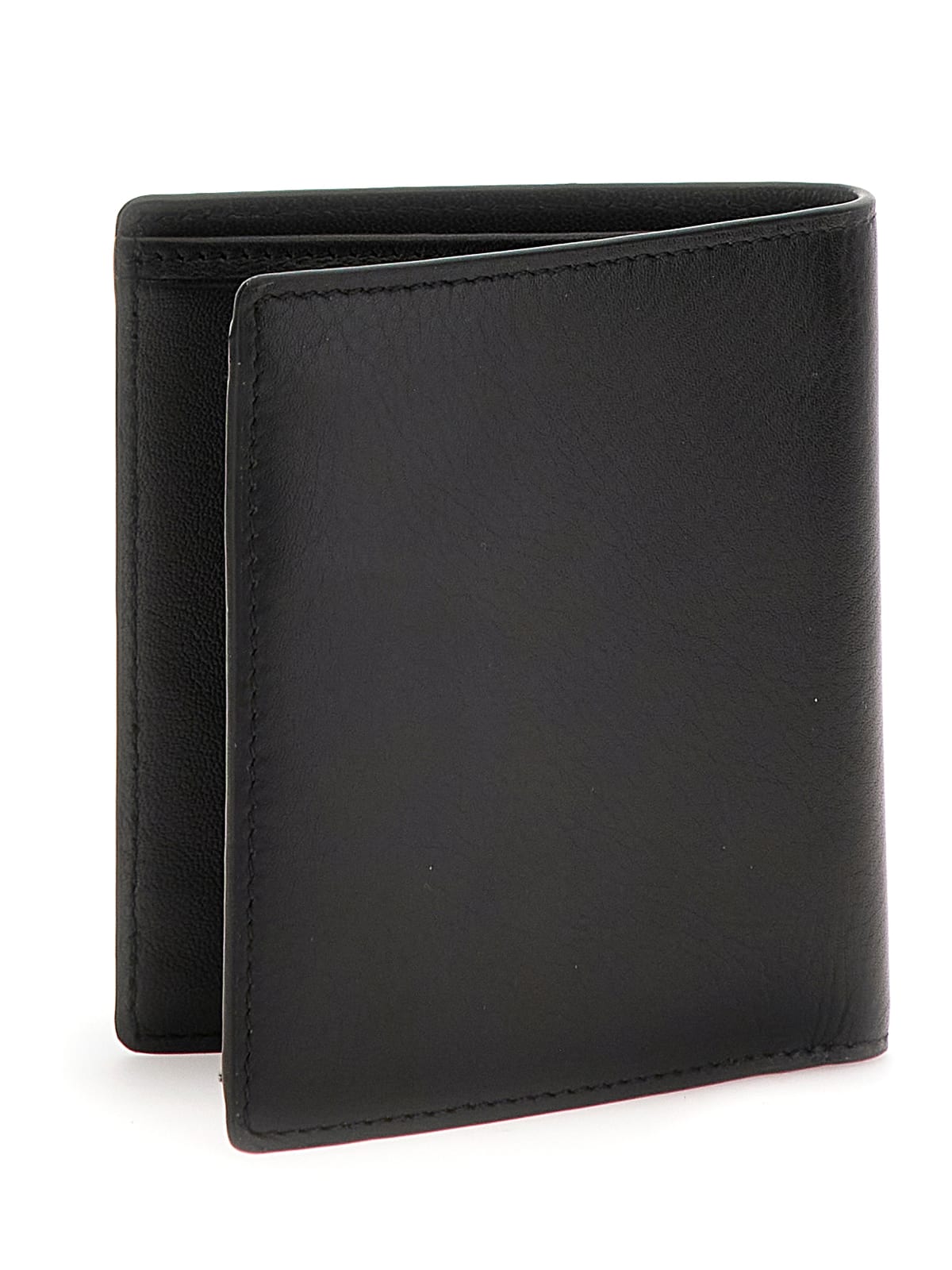 Portacarte Boston Bifold Top Zip Double SMNEBR Black