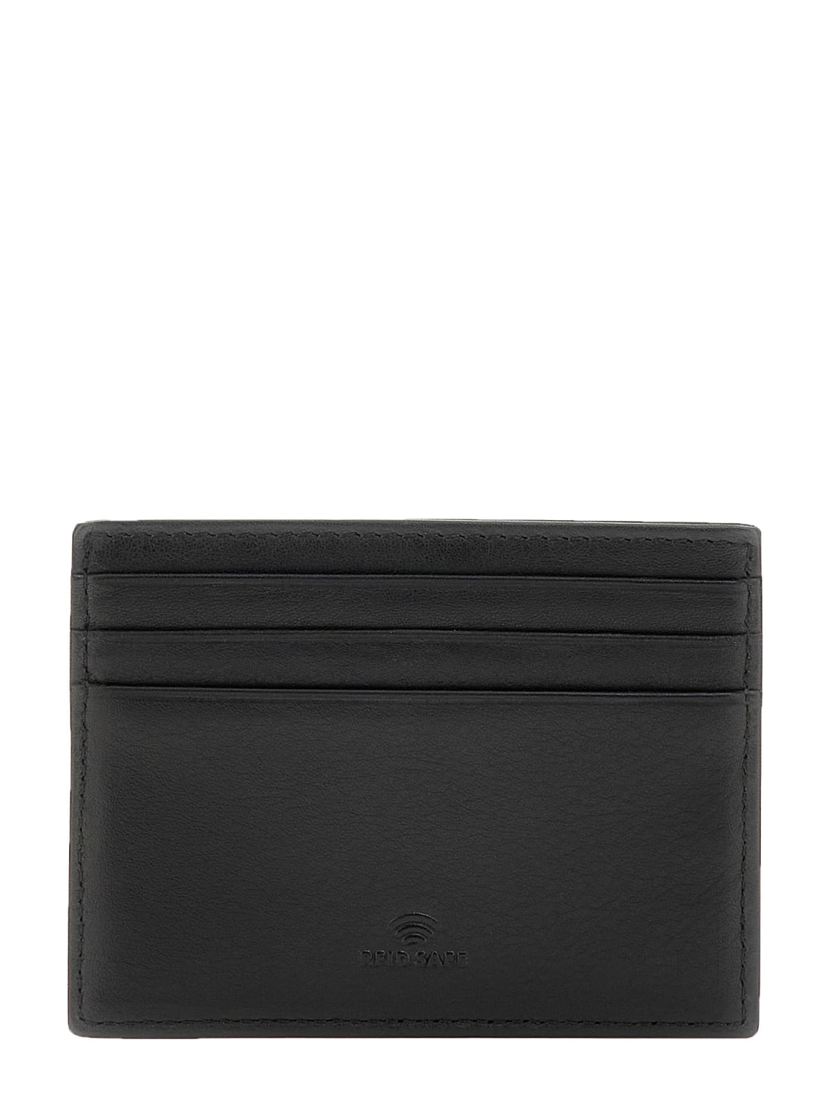 Portacarte Boston Bifold Top Zip Double SMNEBR Black