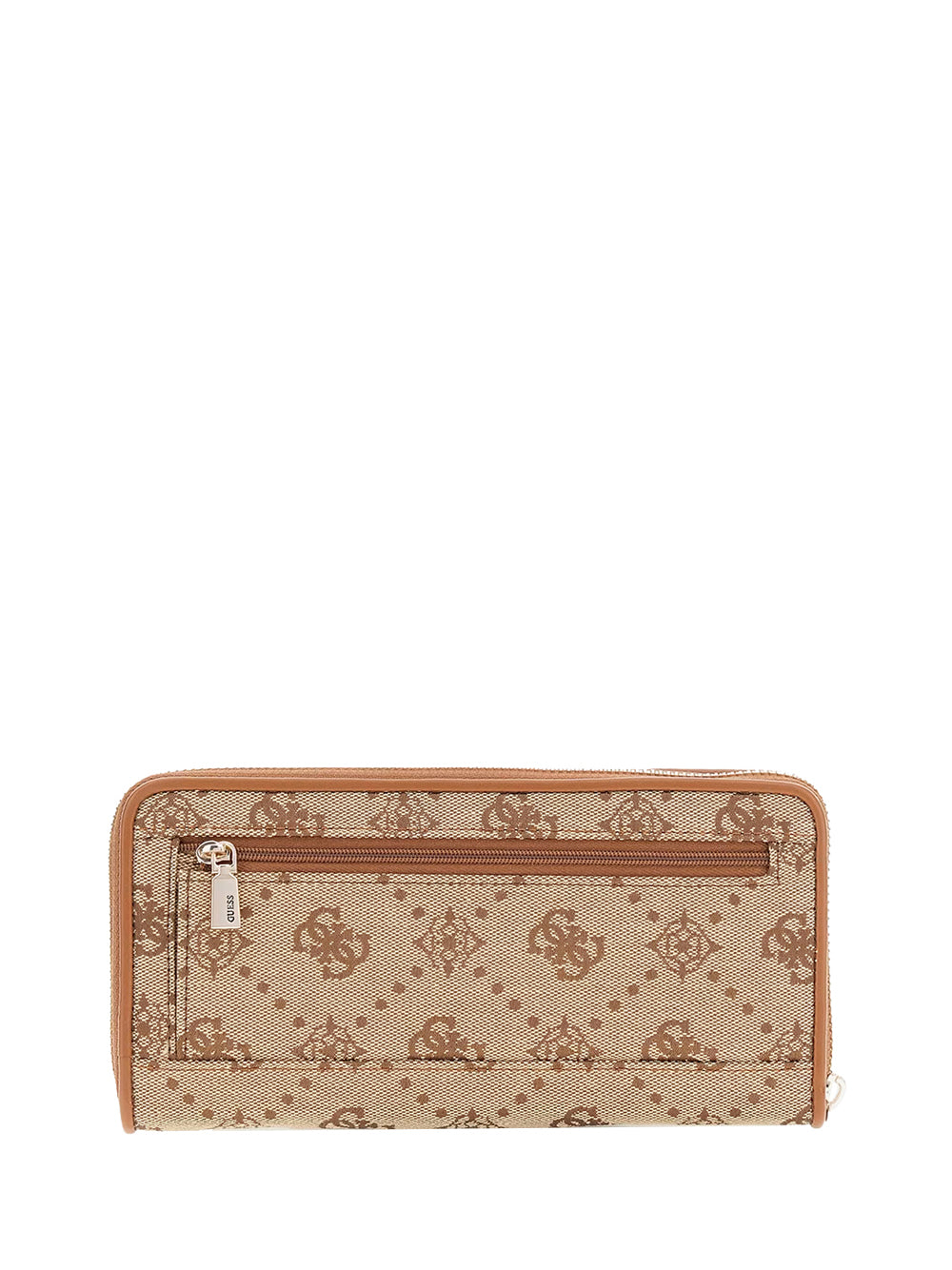 Portafoglio Neda Large Zip Around SWJP96 Latte Logo