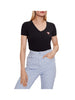 Guess T-shirt con Scollo a V Mini Triangle W2YI45 Pure White