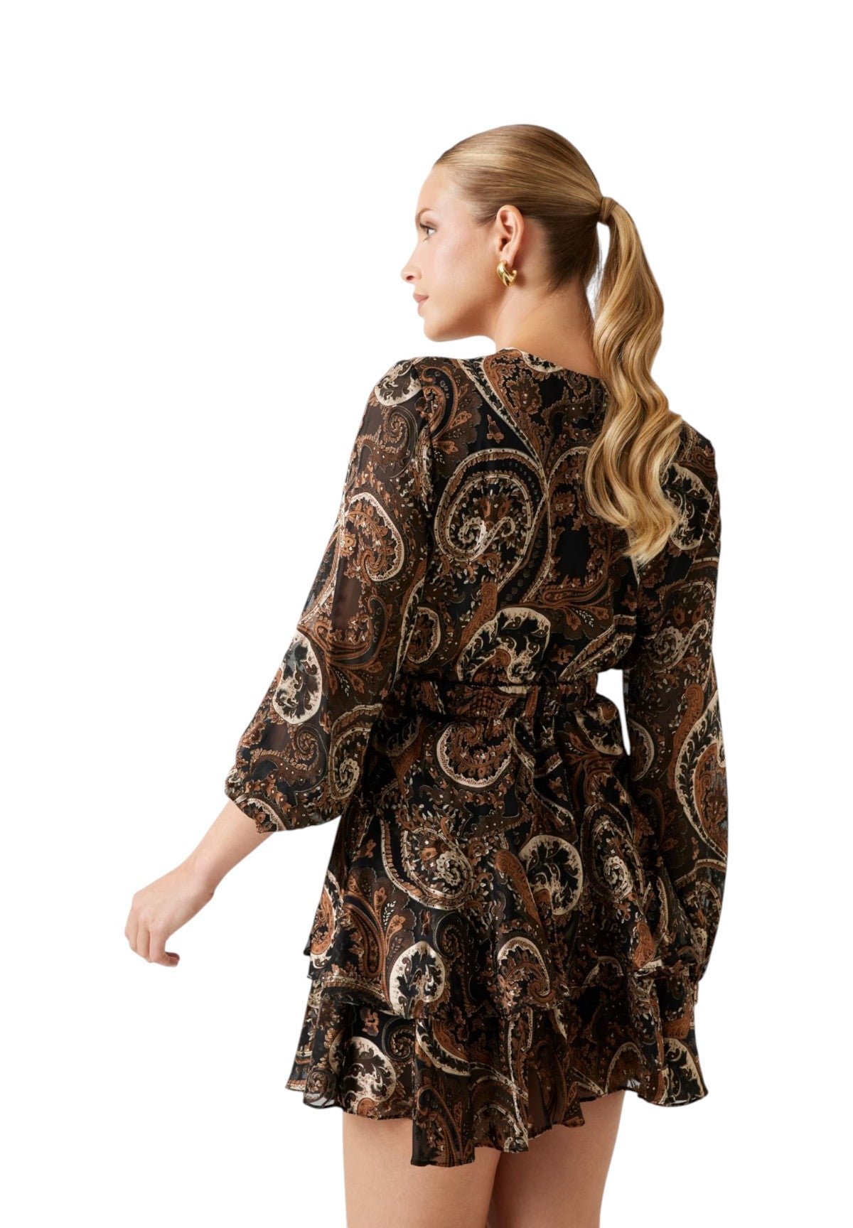 Abito Clarisse W5BK53 Umber Paisley Print