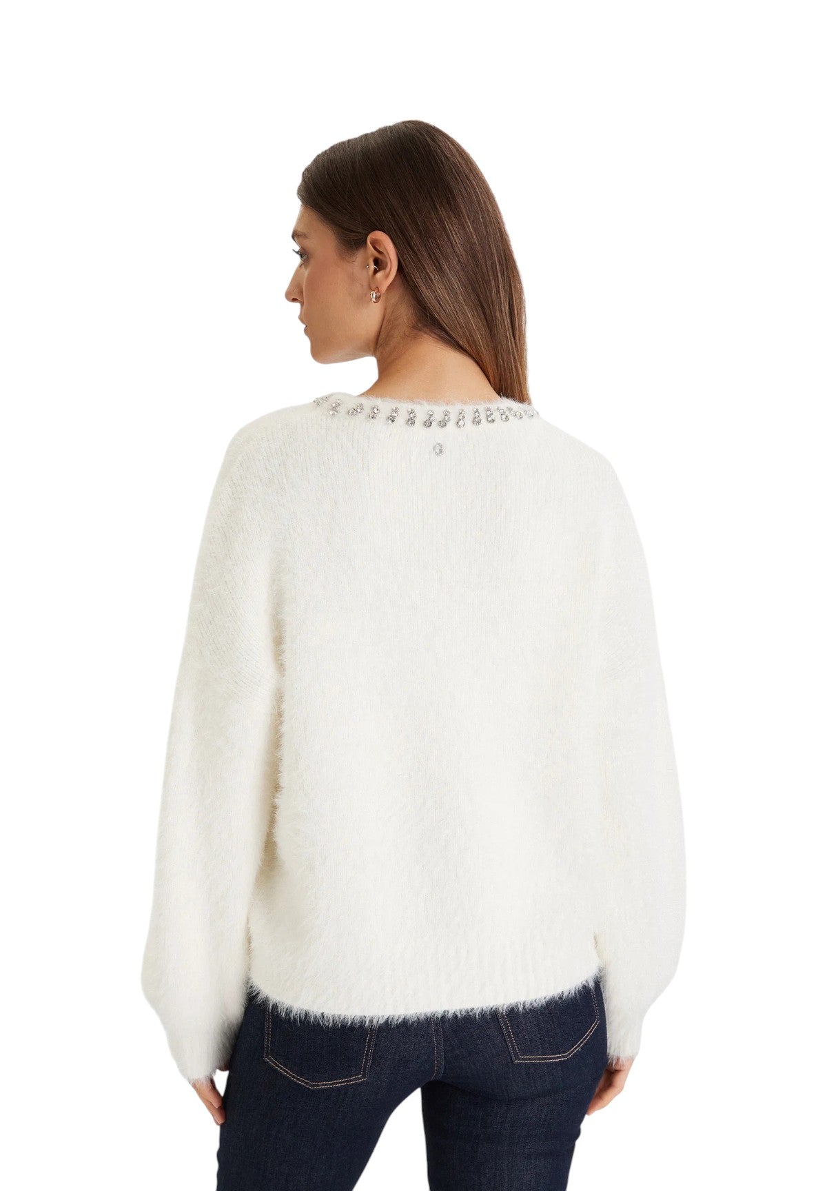 Maglione Girocollo Arisa W5BR58 Dove white