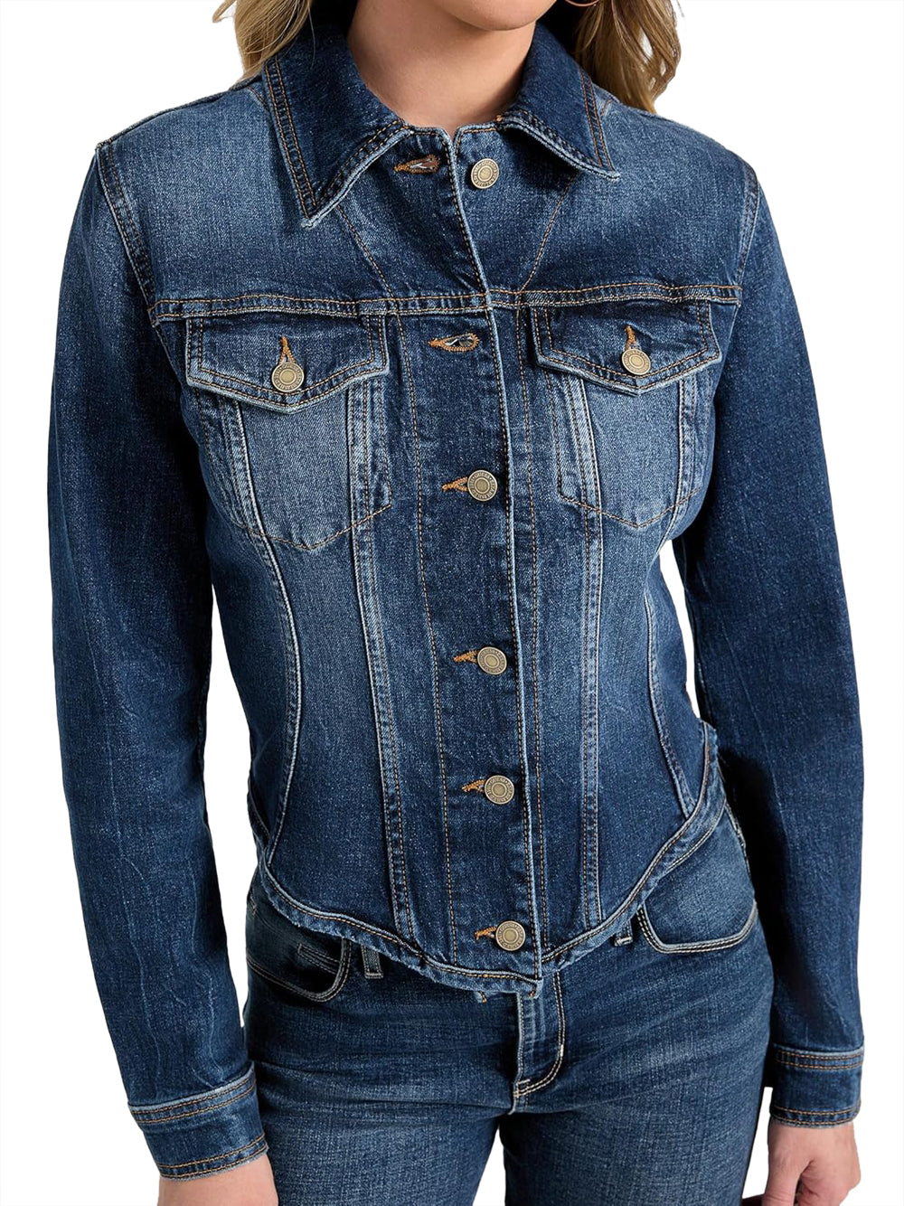 Giubbino di Jeans Annalise Shacket W5YN49 Twilight Glow Clean