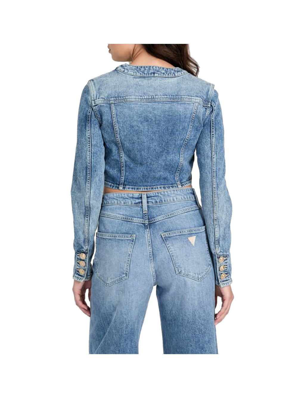 Giubbino di Jeans Gemma Crop Jacket W5YN53 Sunset Bliss