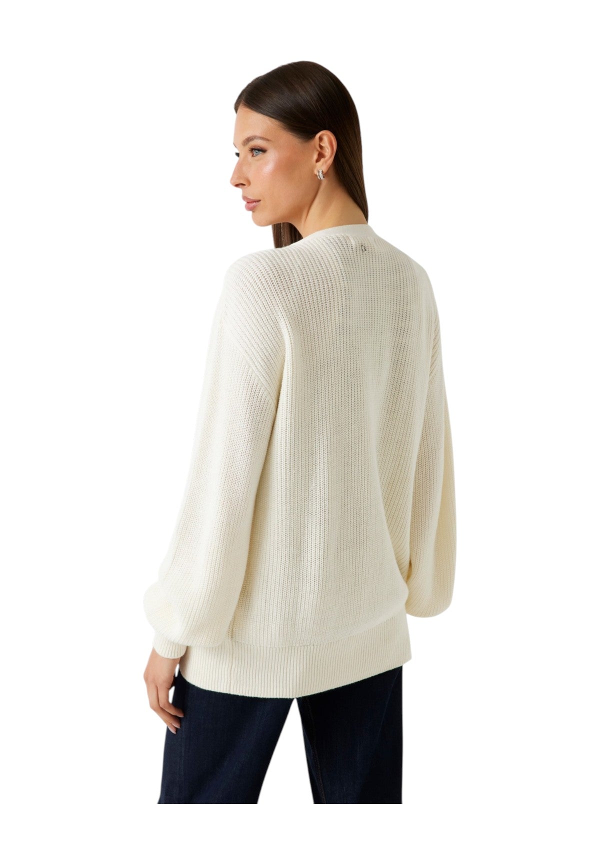 Cardigan Ls Vn Jamie Cardi W5YR06 Cream White