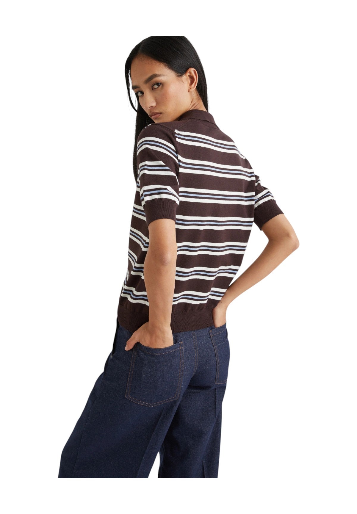 Maglione con Scollo a V GEMINI Cioccolato