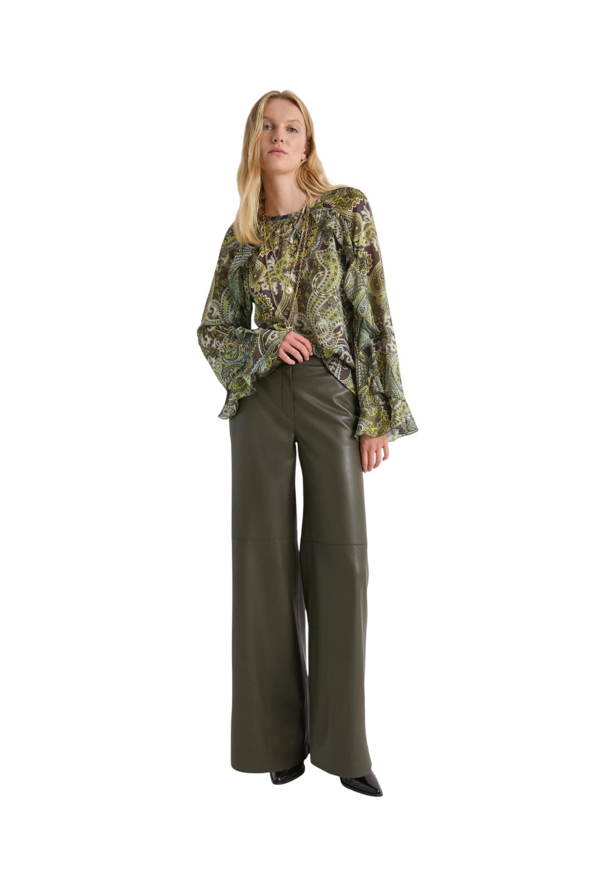 Camicia* 2524116032200 NAVARRA Verde acido