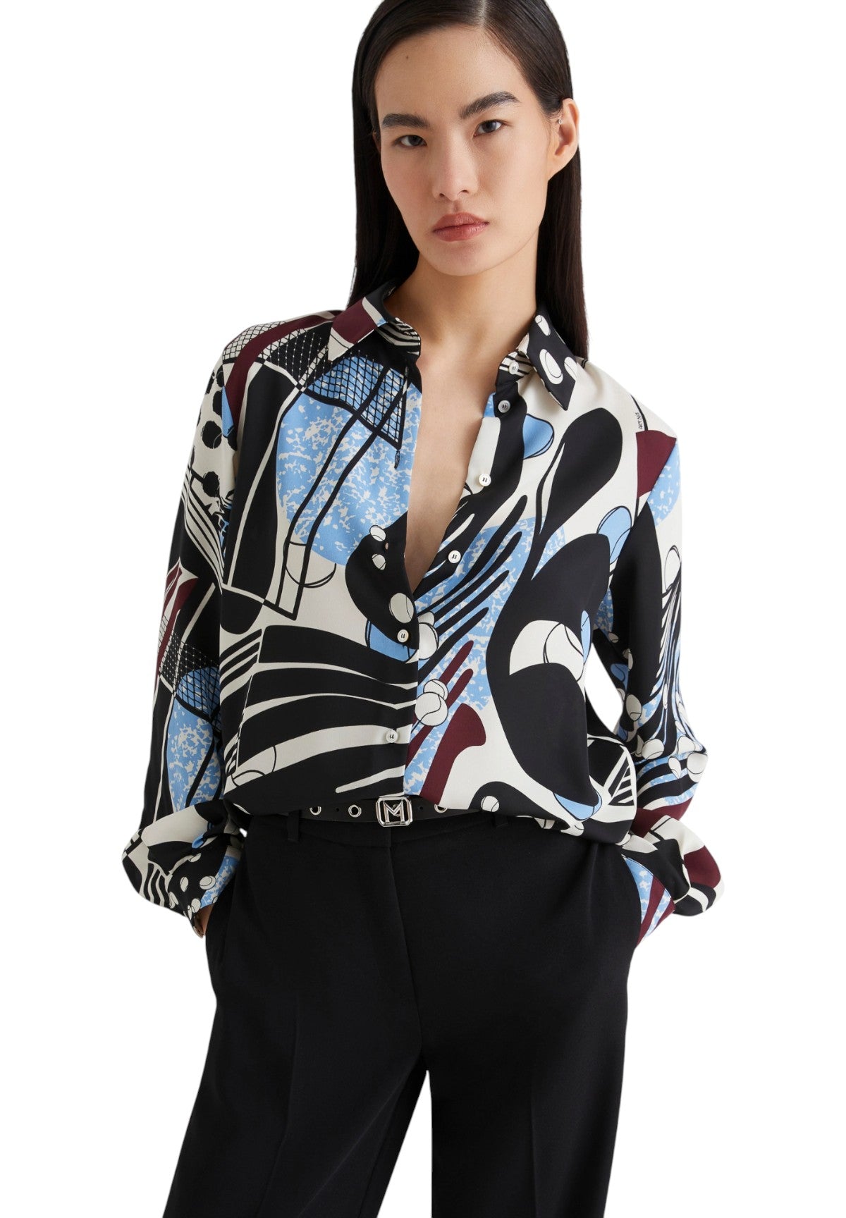 Camicia a Maniche Lunghe 2523116033200 SPINTA Bianco Lana